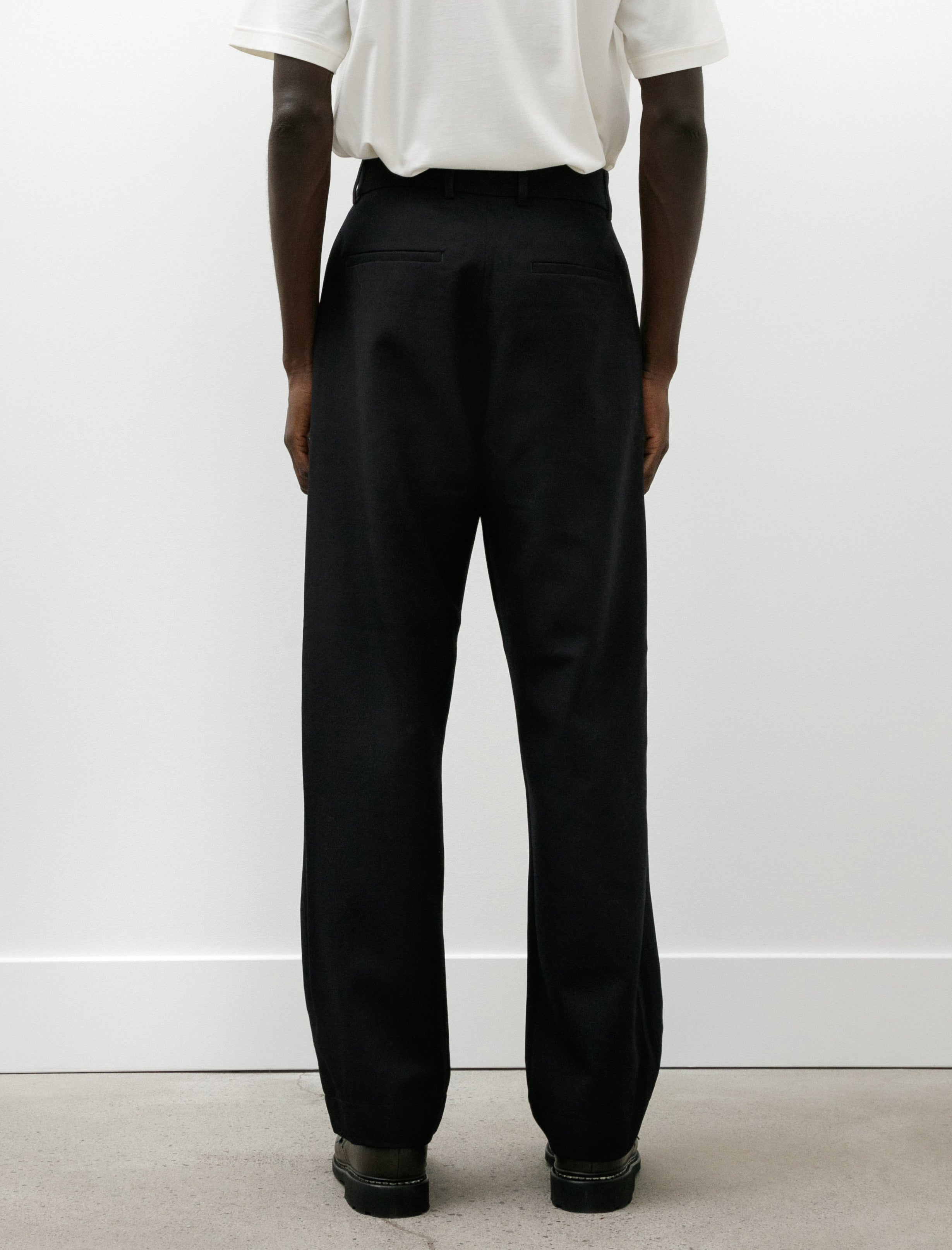 Arpenteur Fox P Lined Trousers Wool Gabardine Midnight