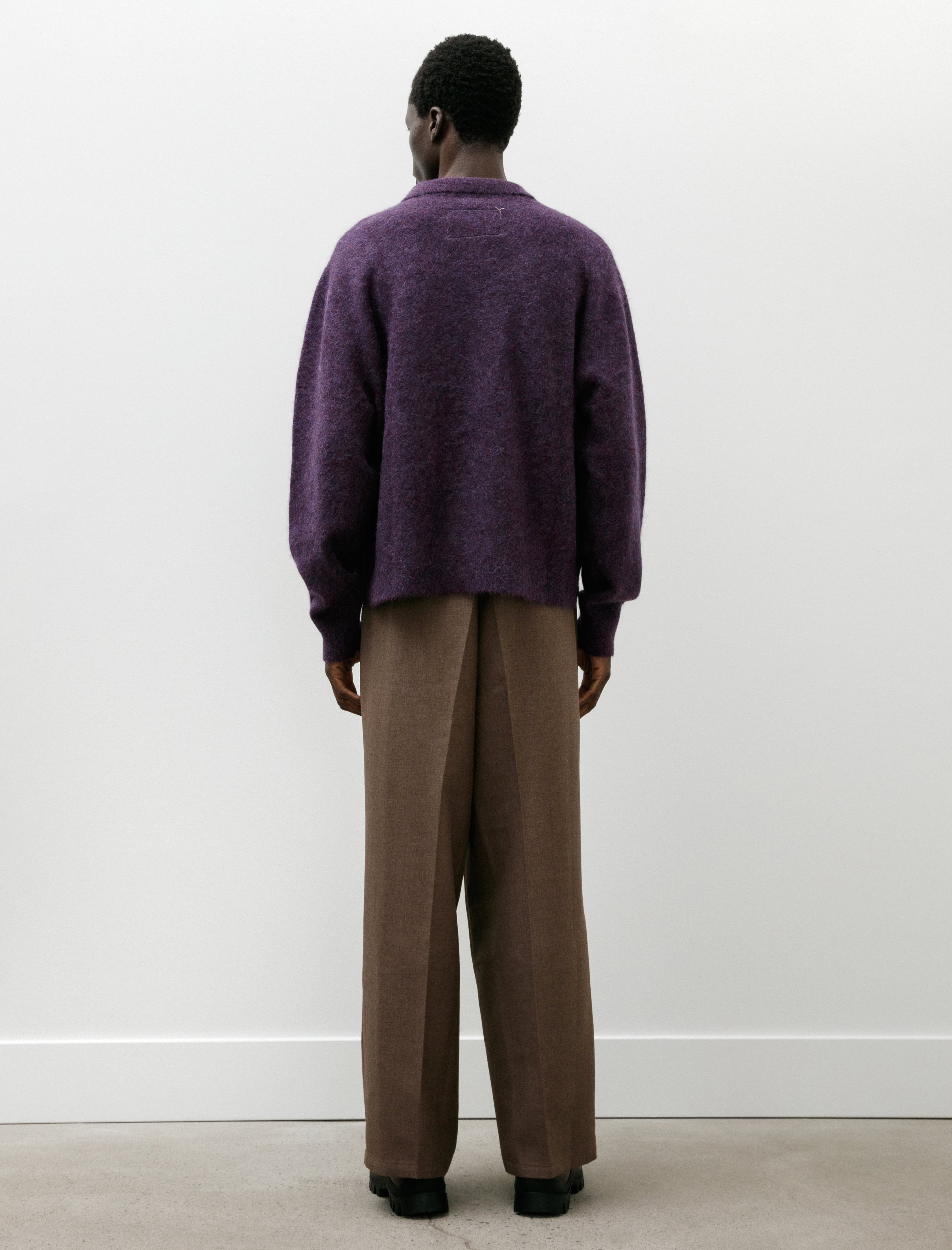 Camiel Fortgens Straight Slack Poly Wool Twill Brown