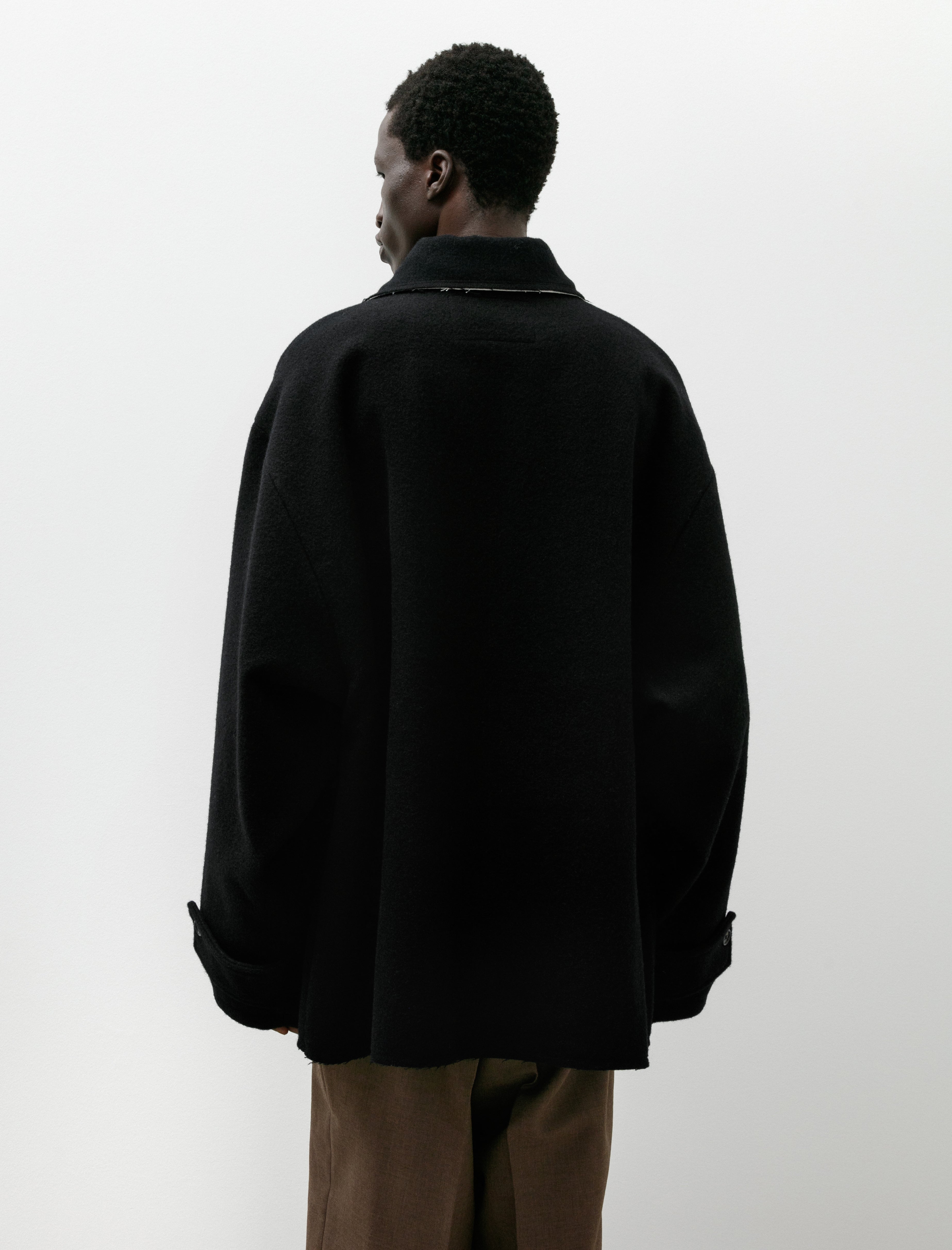 Camiel Fortgens Peacoat Mack Melton Wool Black