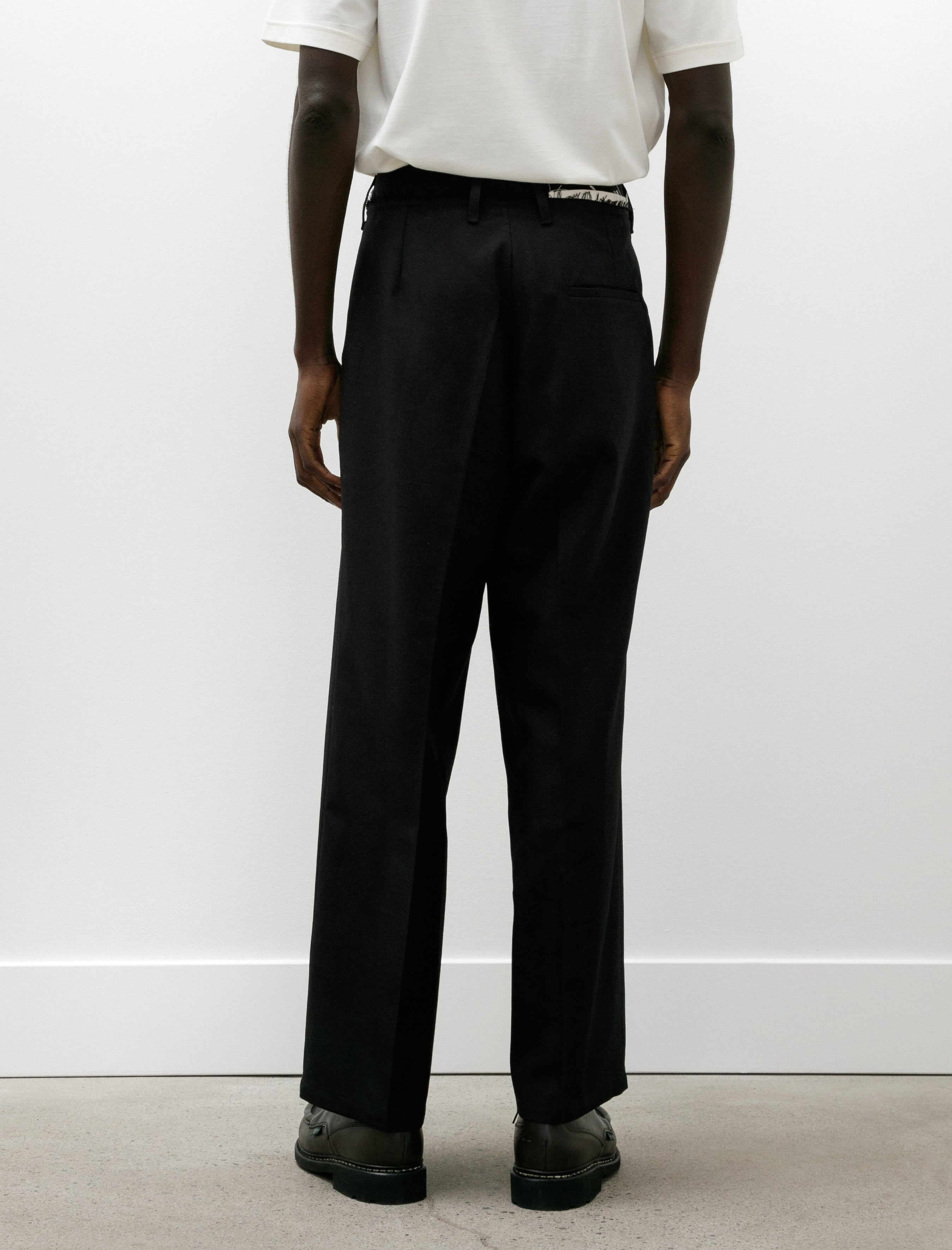 Camiel Fortgens Straight Slack Poly Wool Twill Black