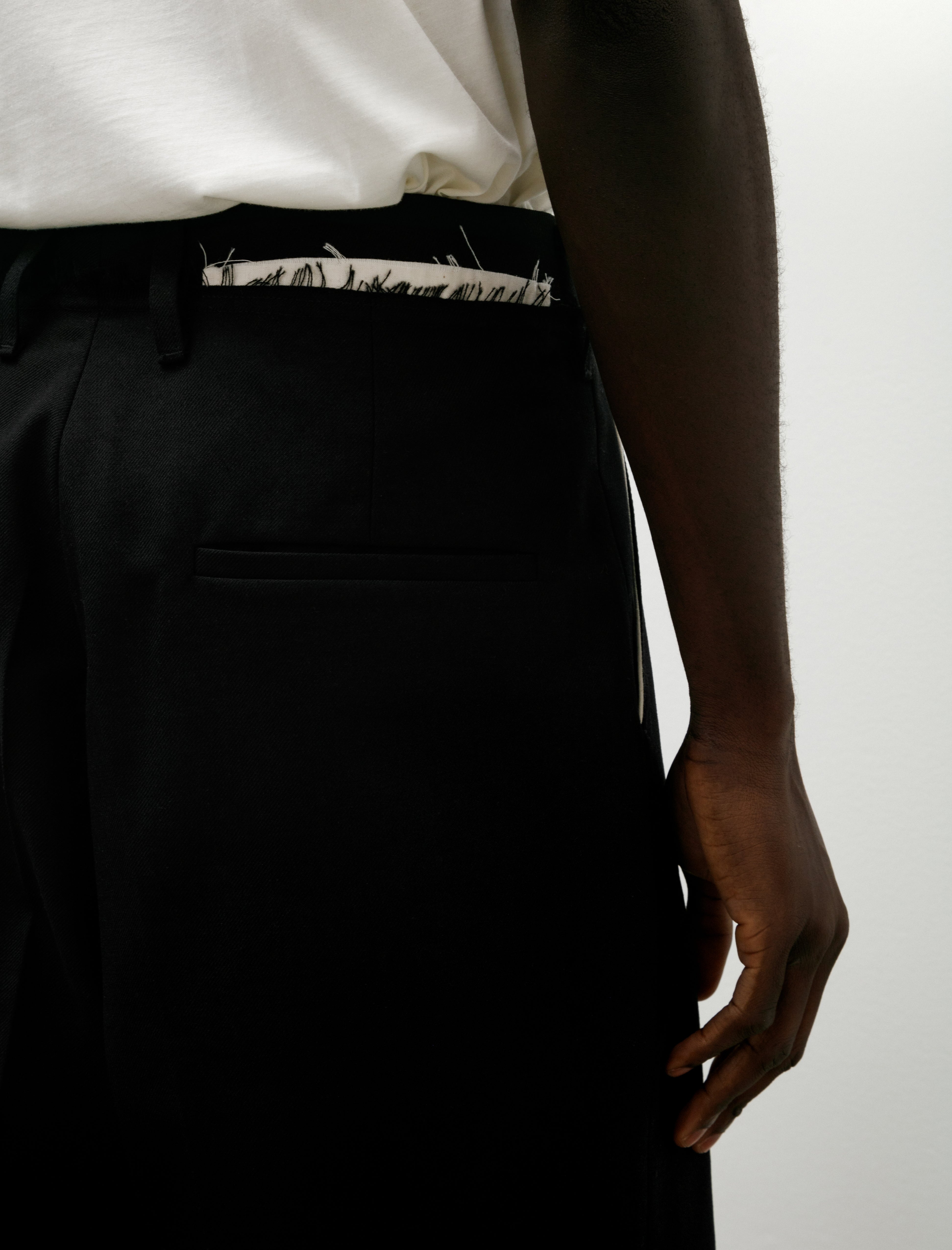 Camiel Fortgens Straight Slack Poly Wool Twill Black