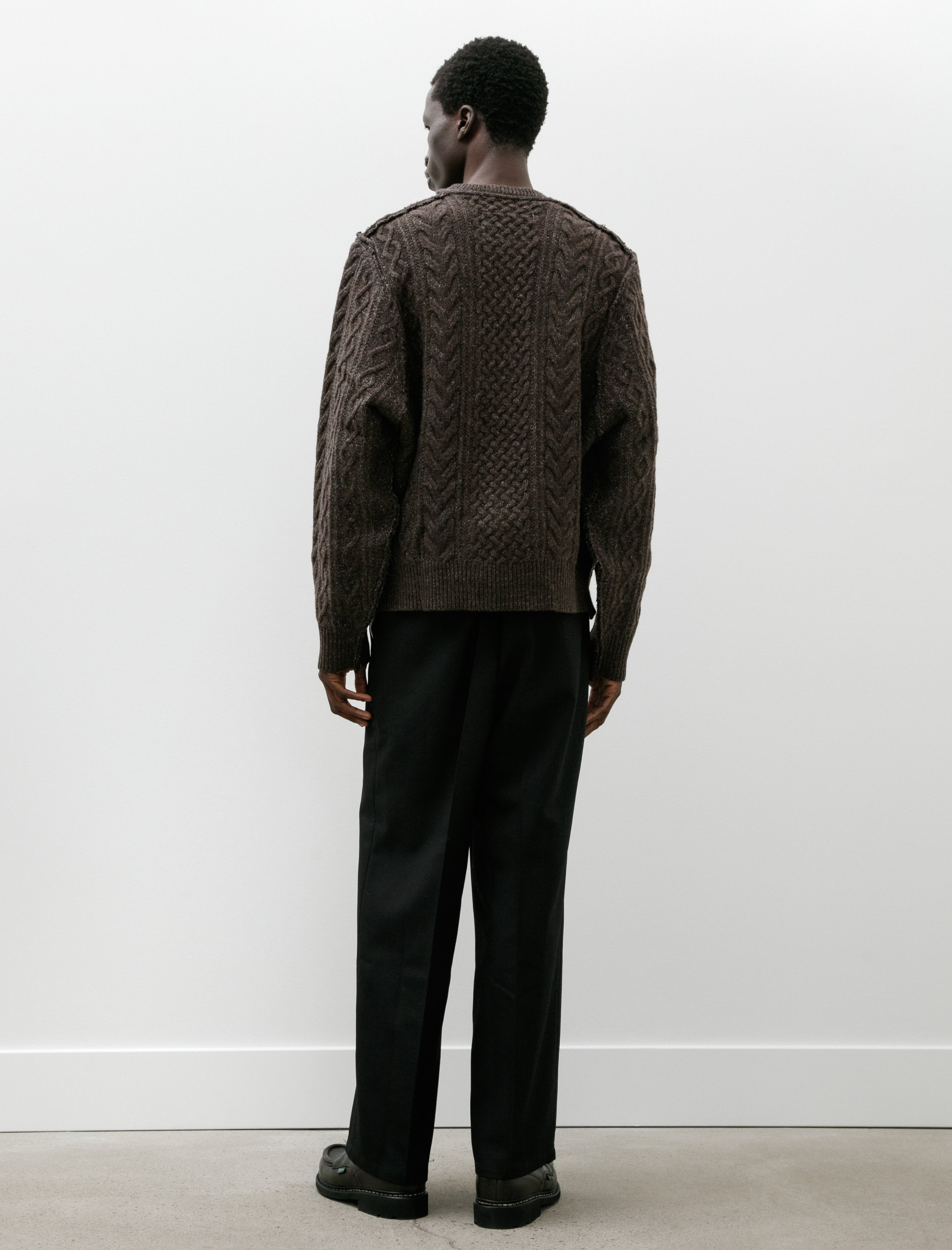 Camiel Fortgens Straight Slack Poly Wool Twill Black