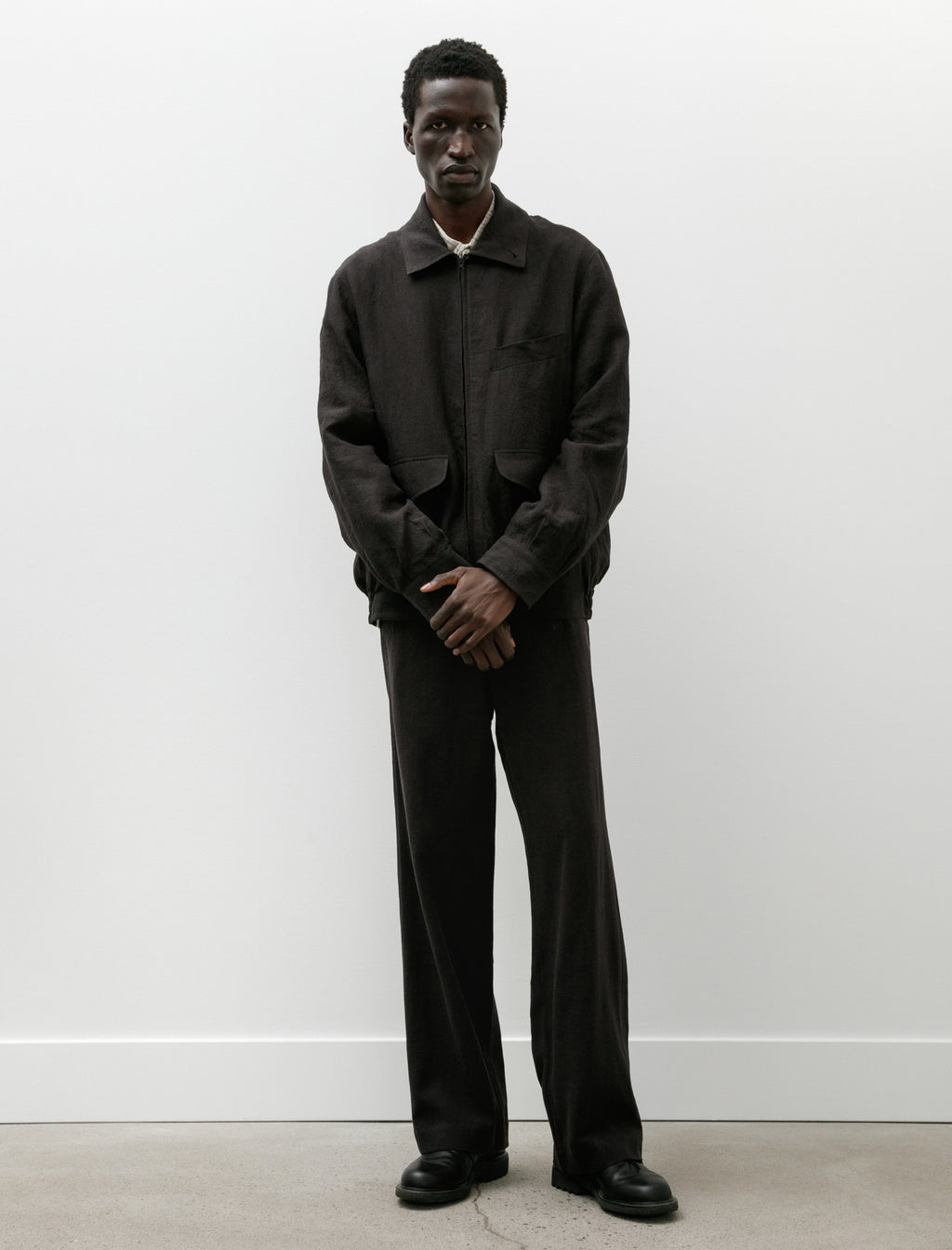 Conkers Tavern Trouser Ramie Cotton Charcoal – Neighbour