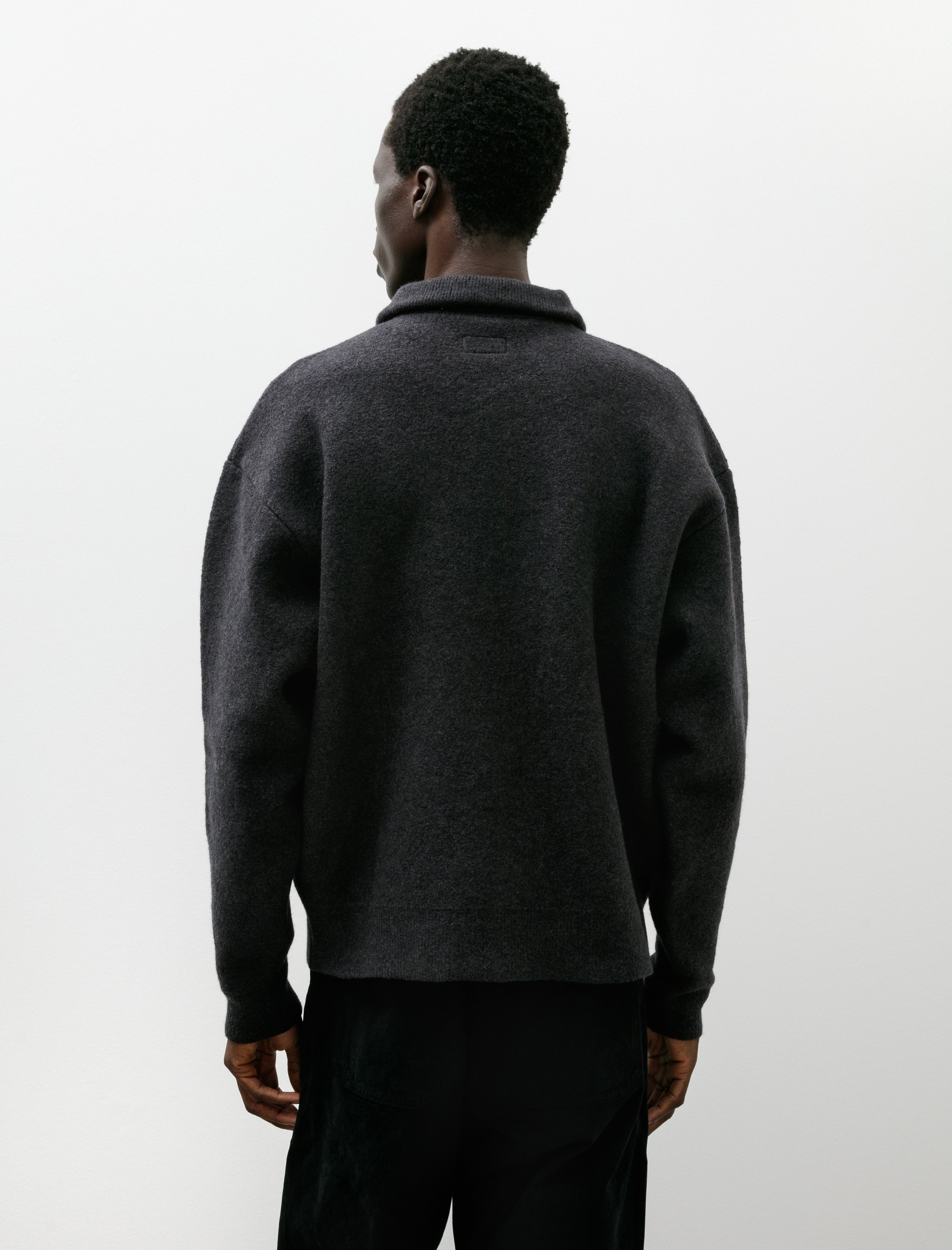 Arpenteur Cam Sweater Felted Wool Charcoal