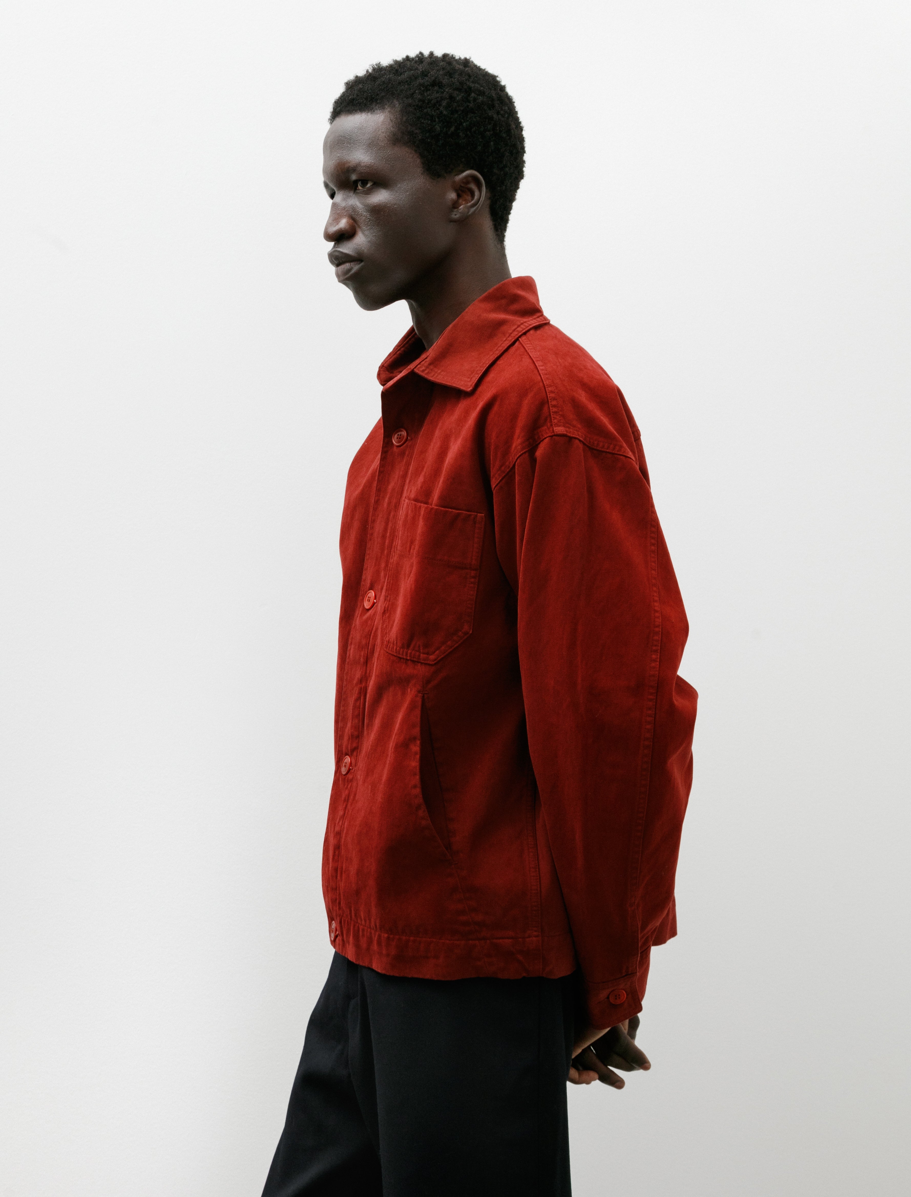 Arpenteur Lux Jacket Garment Dyed Moleskin Red