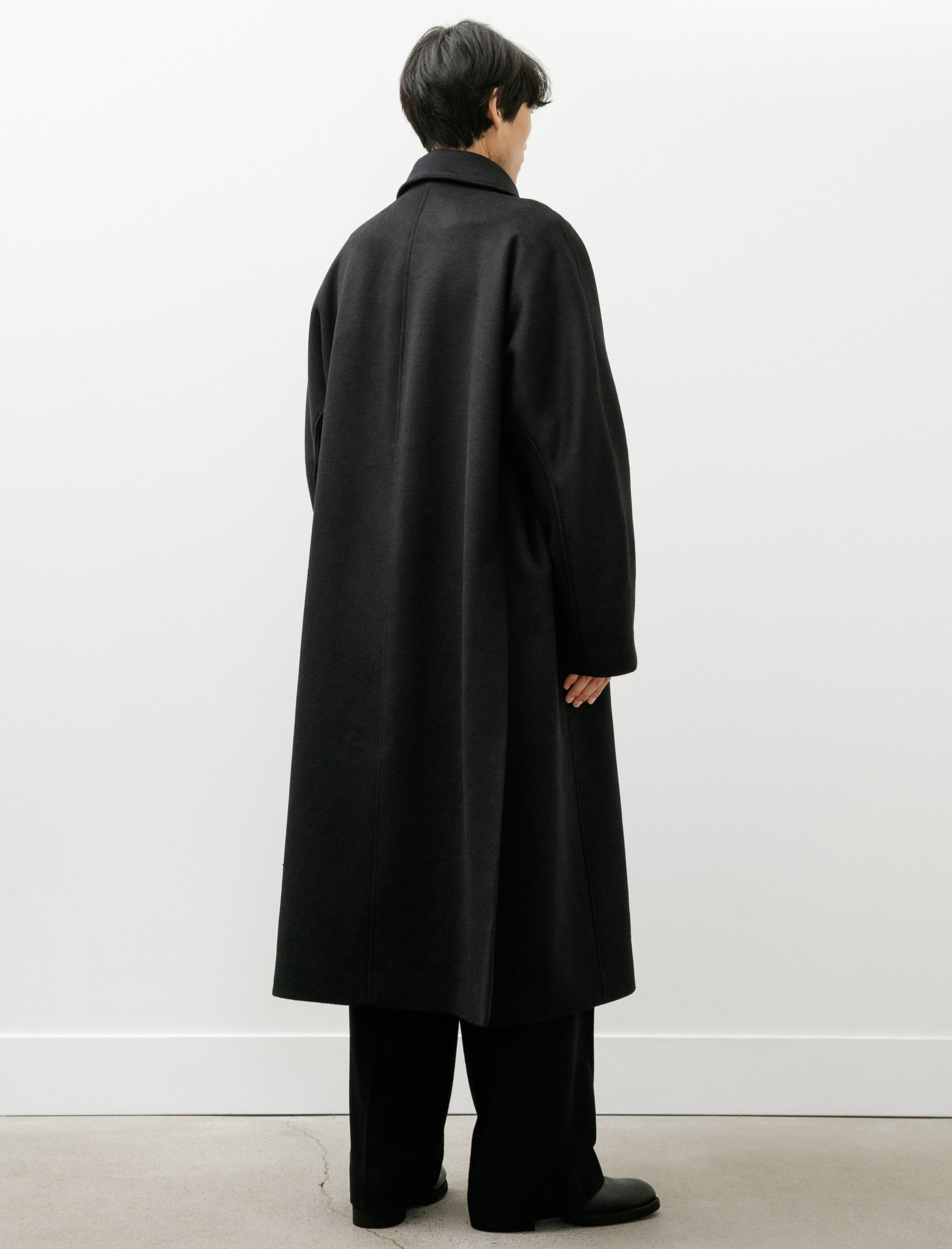 Lea Boberg LB-21A-TP Coat Brushed Wool Cashmere Silk Black