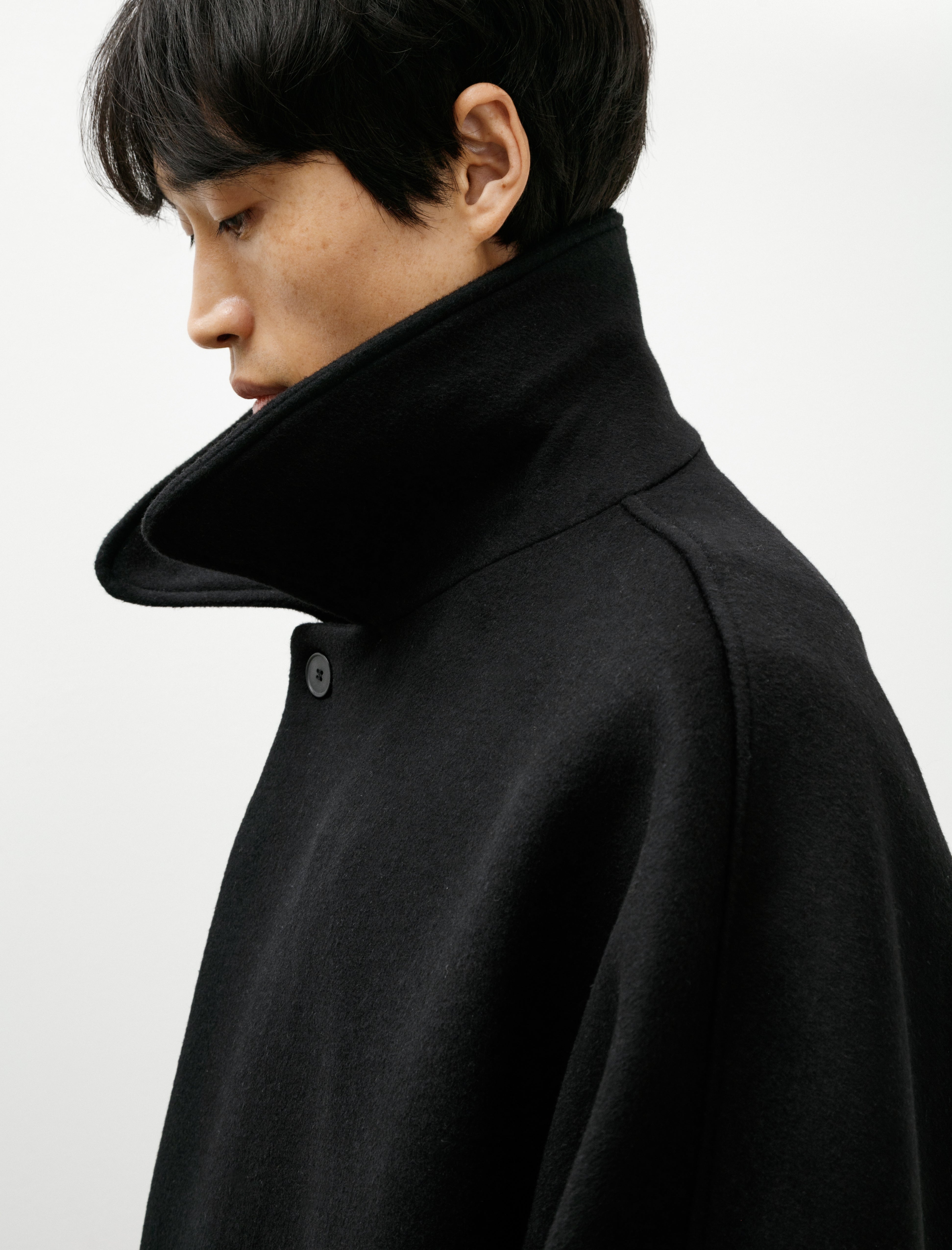 Lea Boberg LB-21A-TP Coat Brushed Wool Cashmere Silk Black