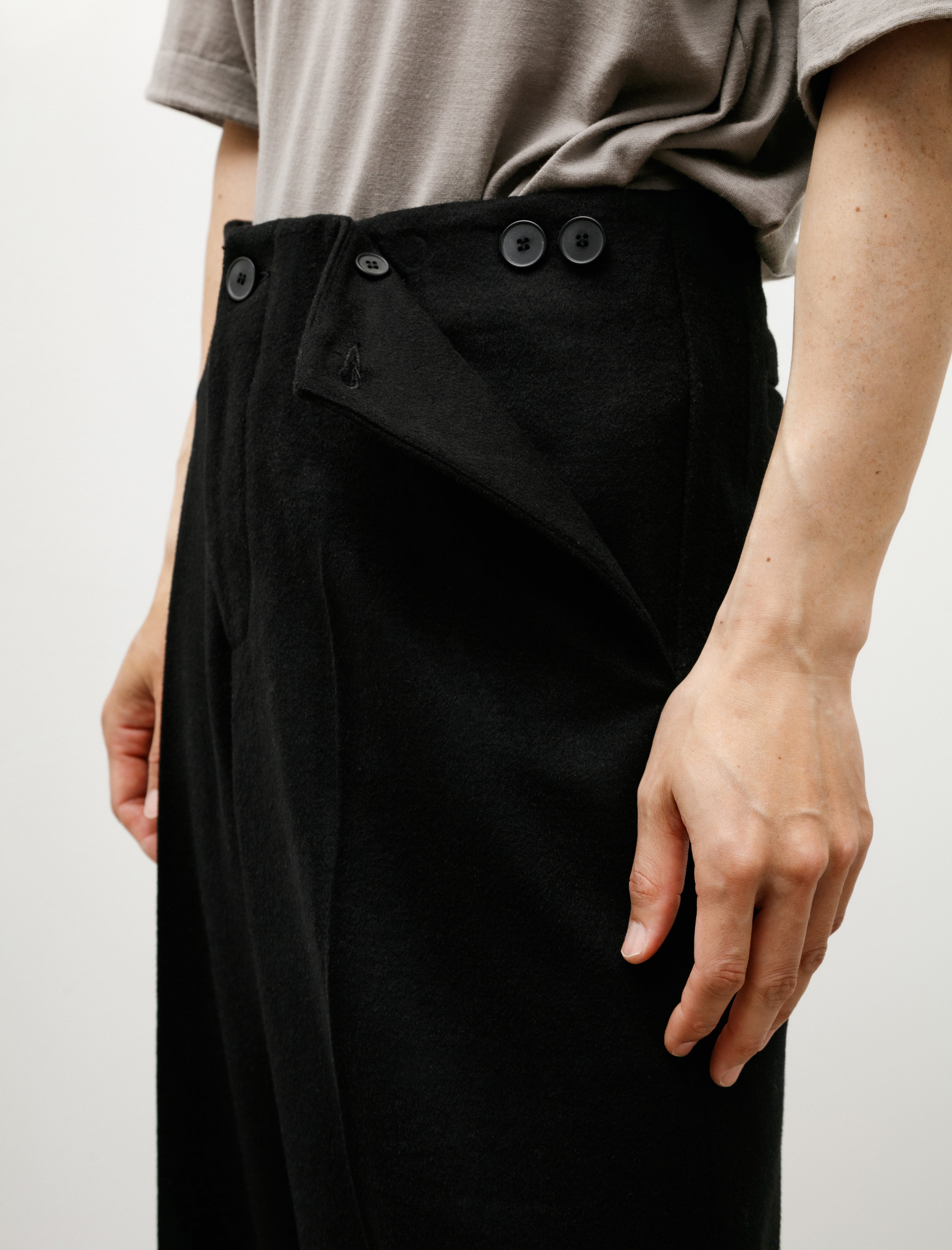 Lea Boberg LB-20I-AP FF Trousers Brushed Wool Cashmere Silk Black