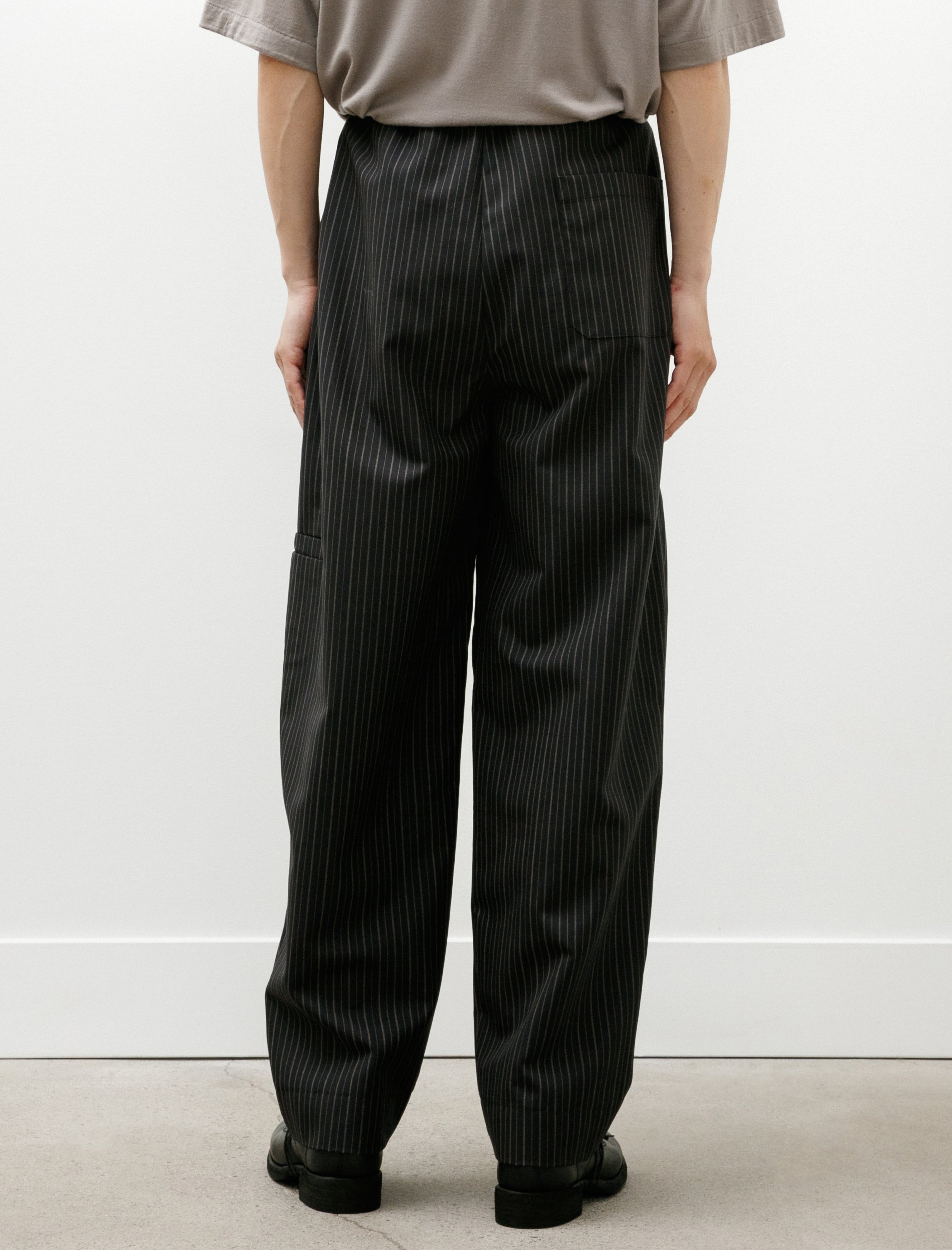 Lea Boberg LB-11L-DDP Trousers Plain Wool Navy Double Stripe