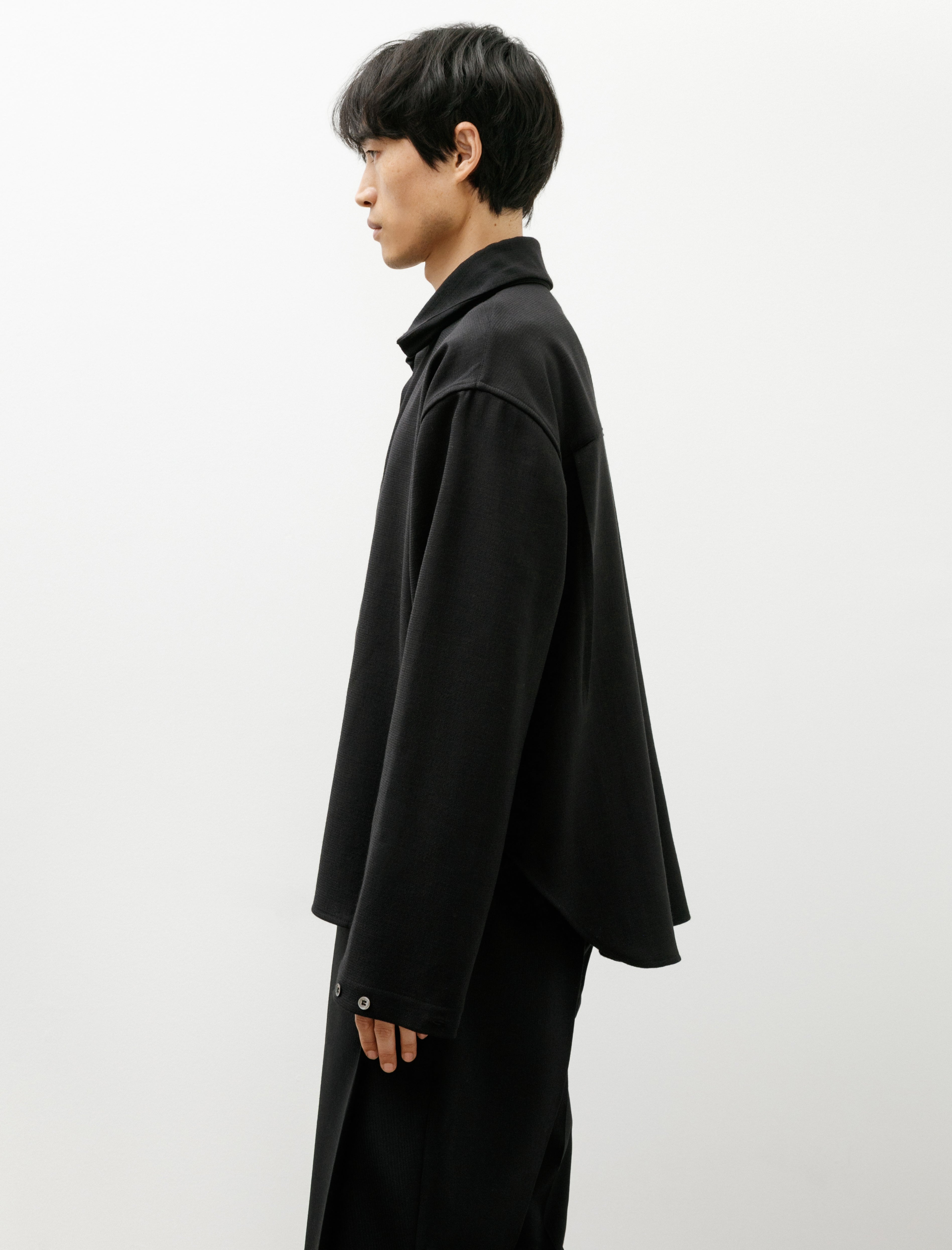 Lea Boberg LB-25BB-SC-FF Shirt Double Wool Crepe Black