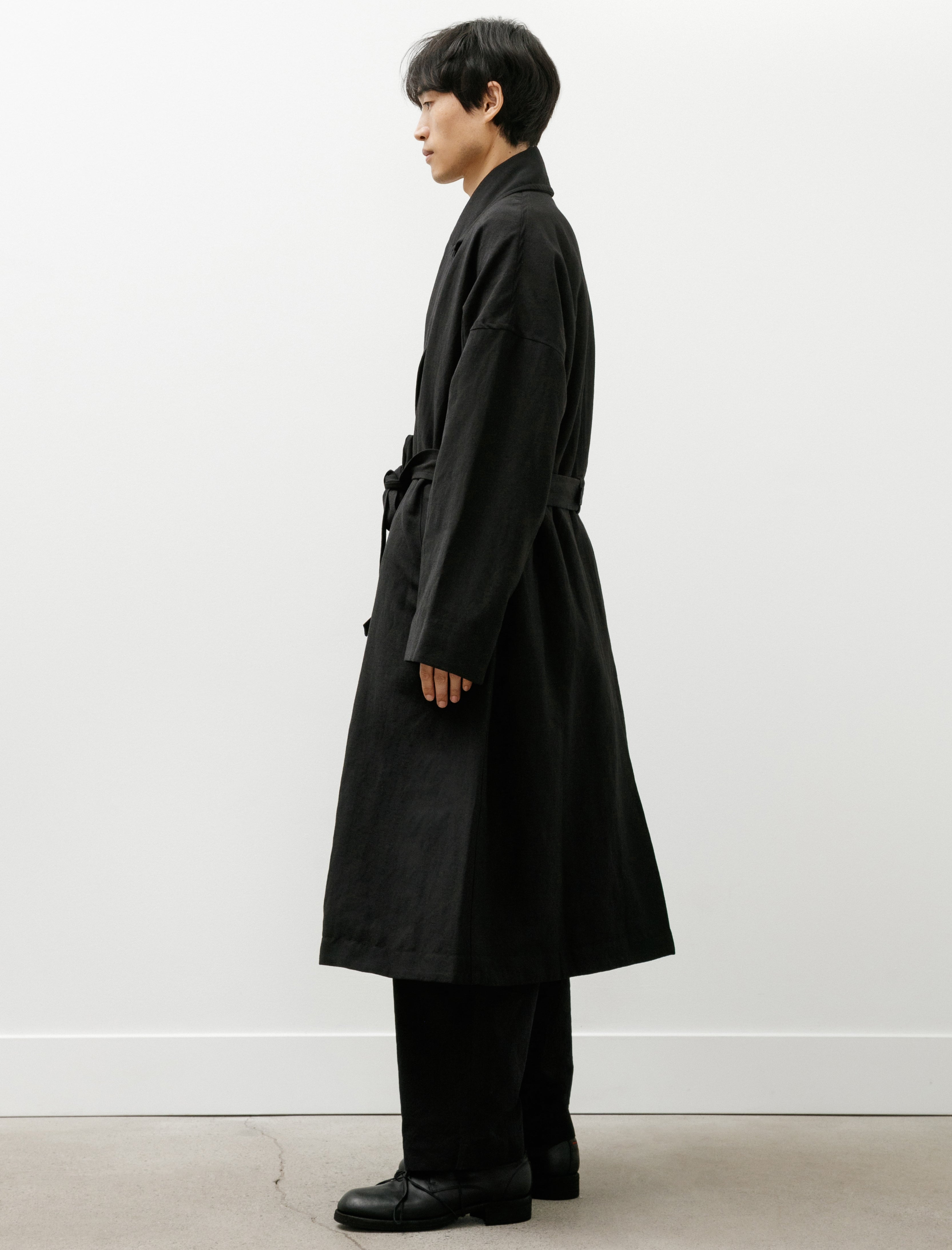 Casey Casey Moon Coat Linen Cotton Black