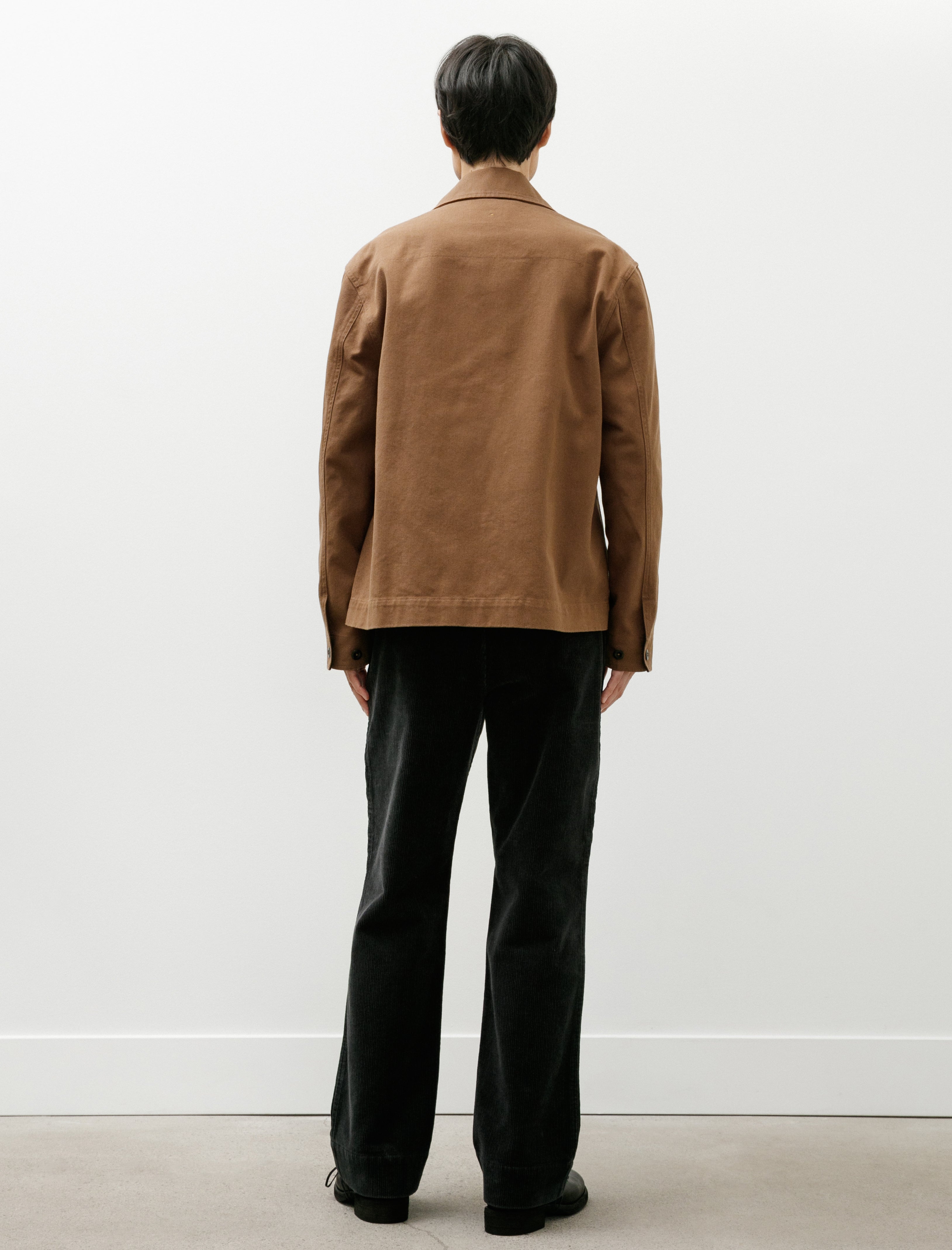 Margaret Howell MHL Minimal Blazer Raised Cotton Drill Tobacco