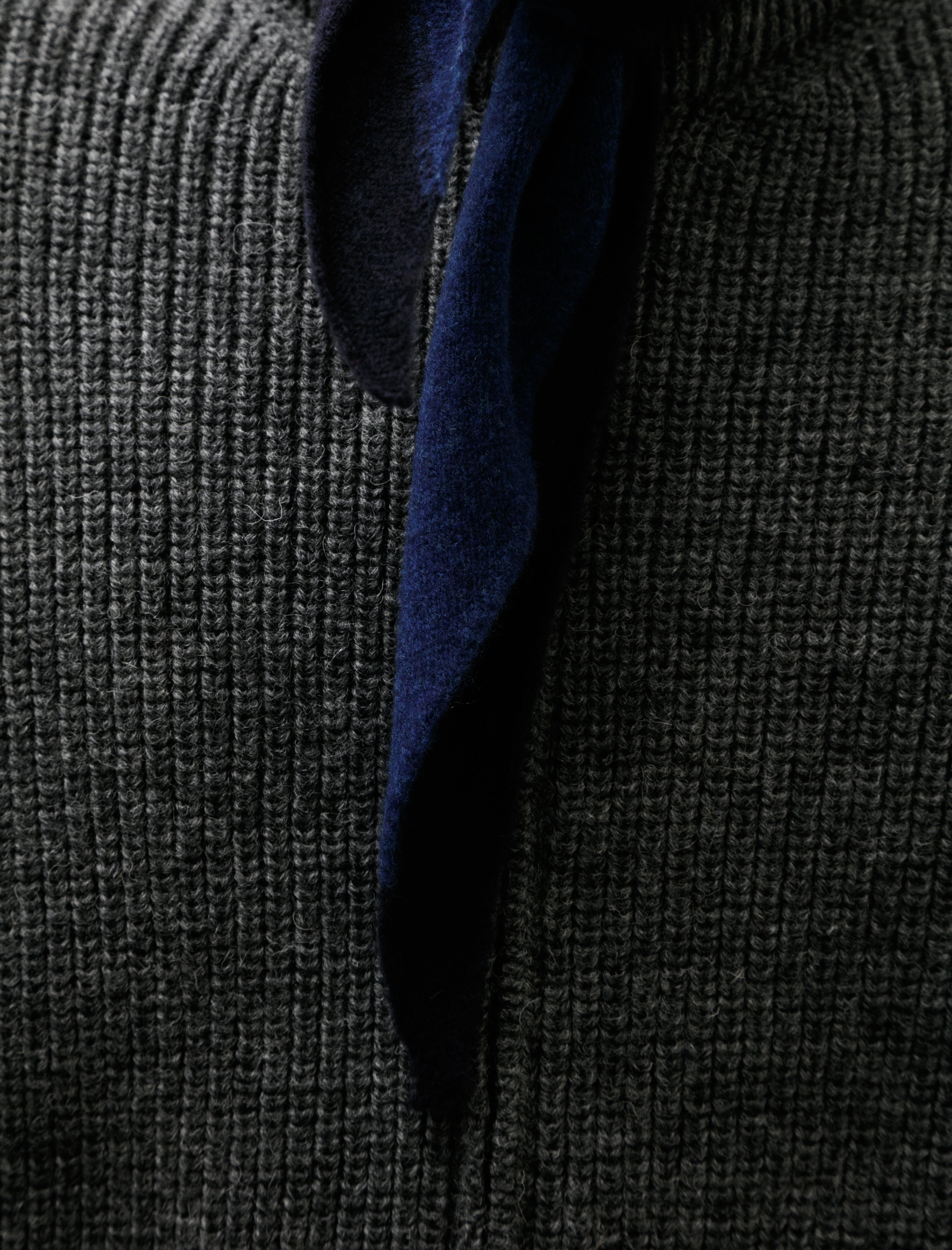 MHL MHL Tipped Scout Scarf Lambswool Cobalt Indigo