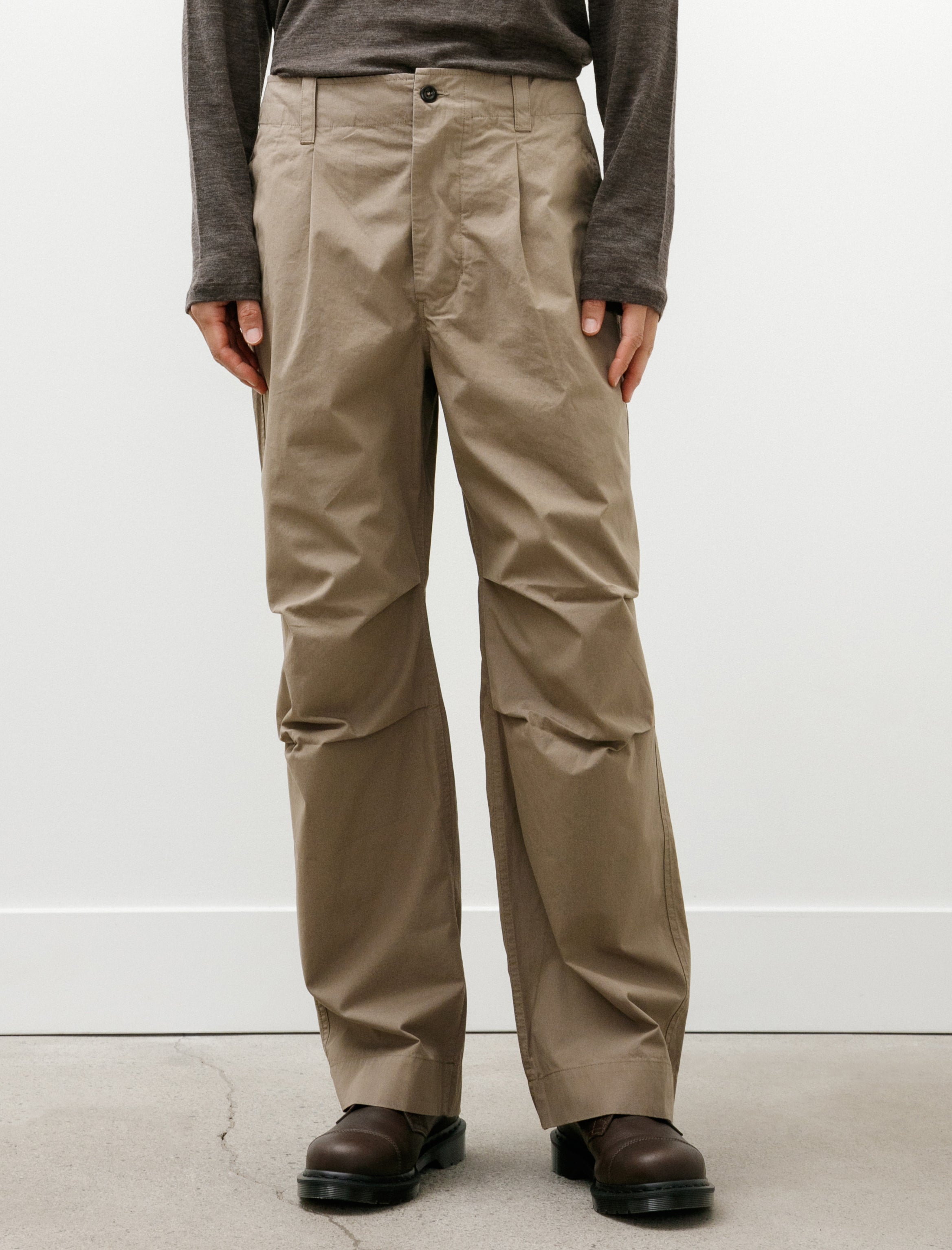 MHL Parachute Trouser Crisp Cotton Poplin Mouse