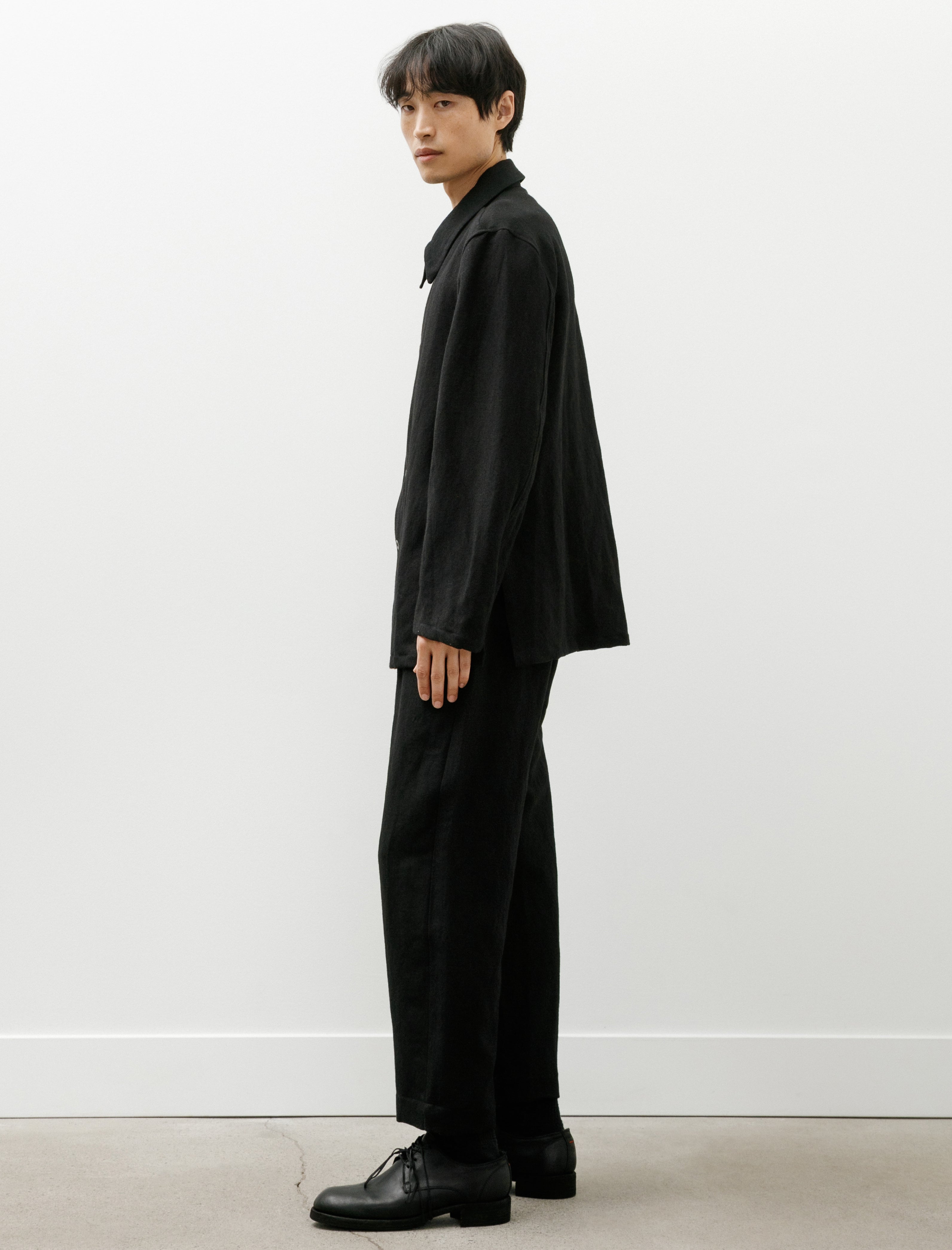 Sono Tatum Trousers Linen Wool Black