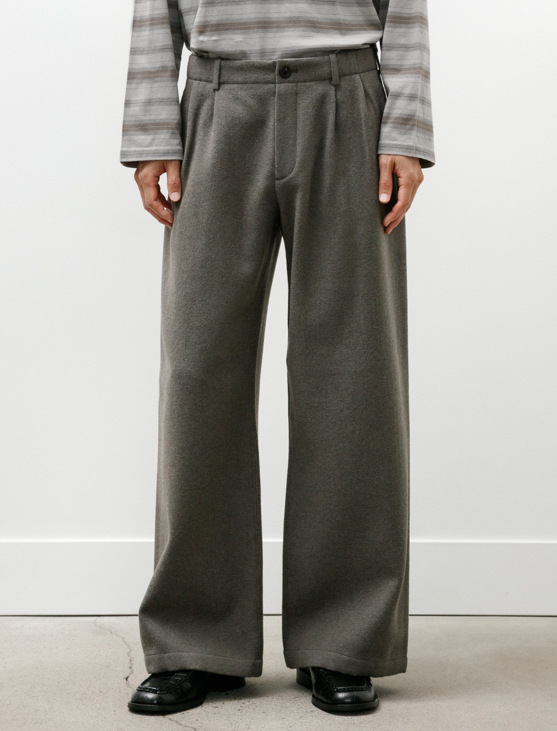 Our Legacy Bridge Chino Night Pine Fishbone Bound Wool