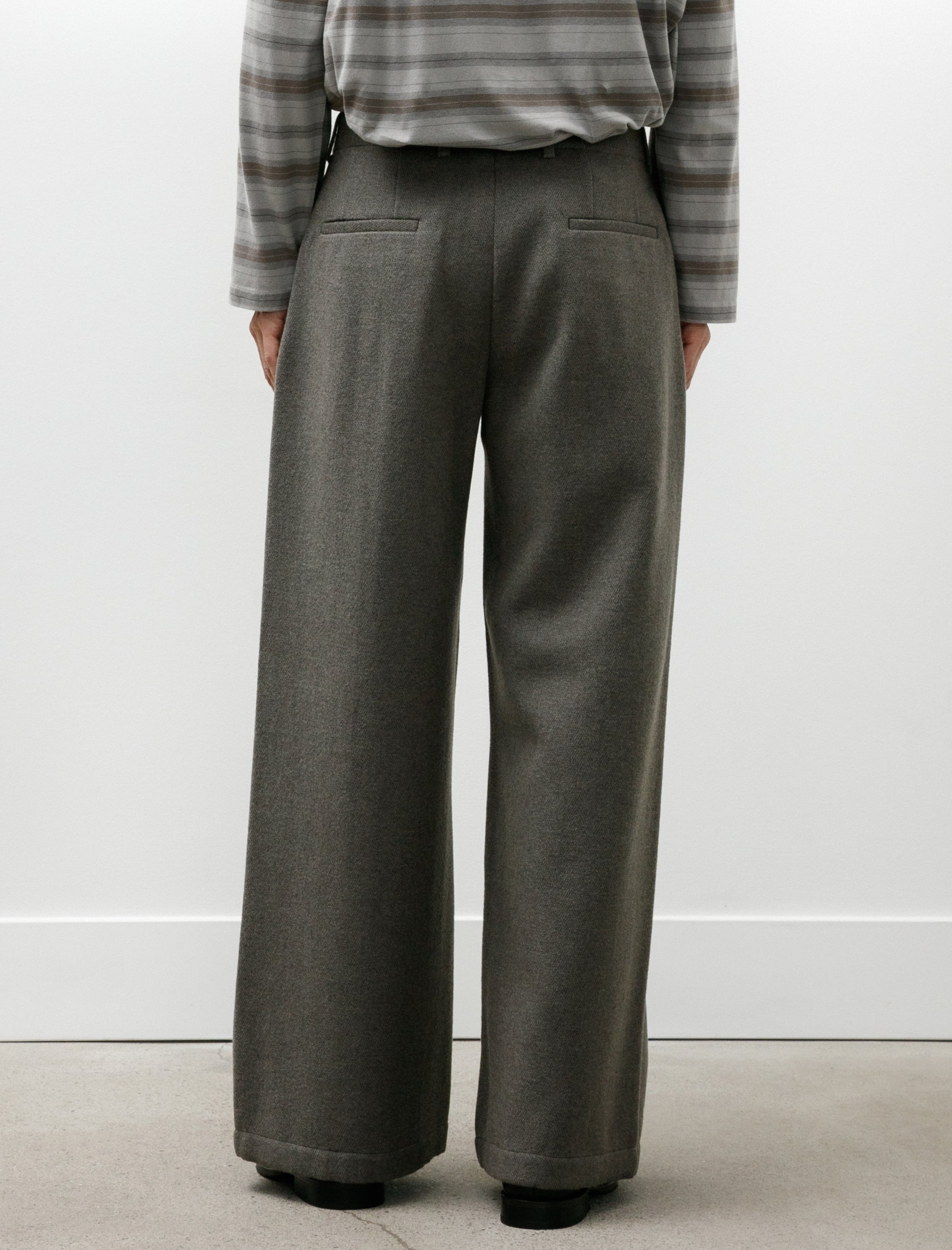 Our Legacy Bridge Chino Night Pine Fishbone Bound Wool