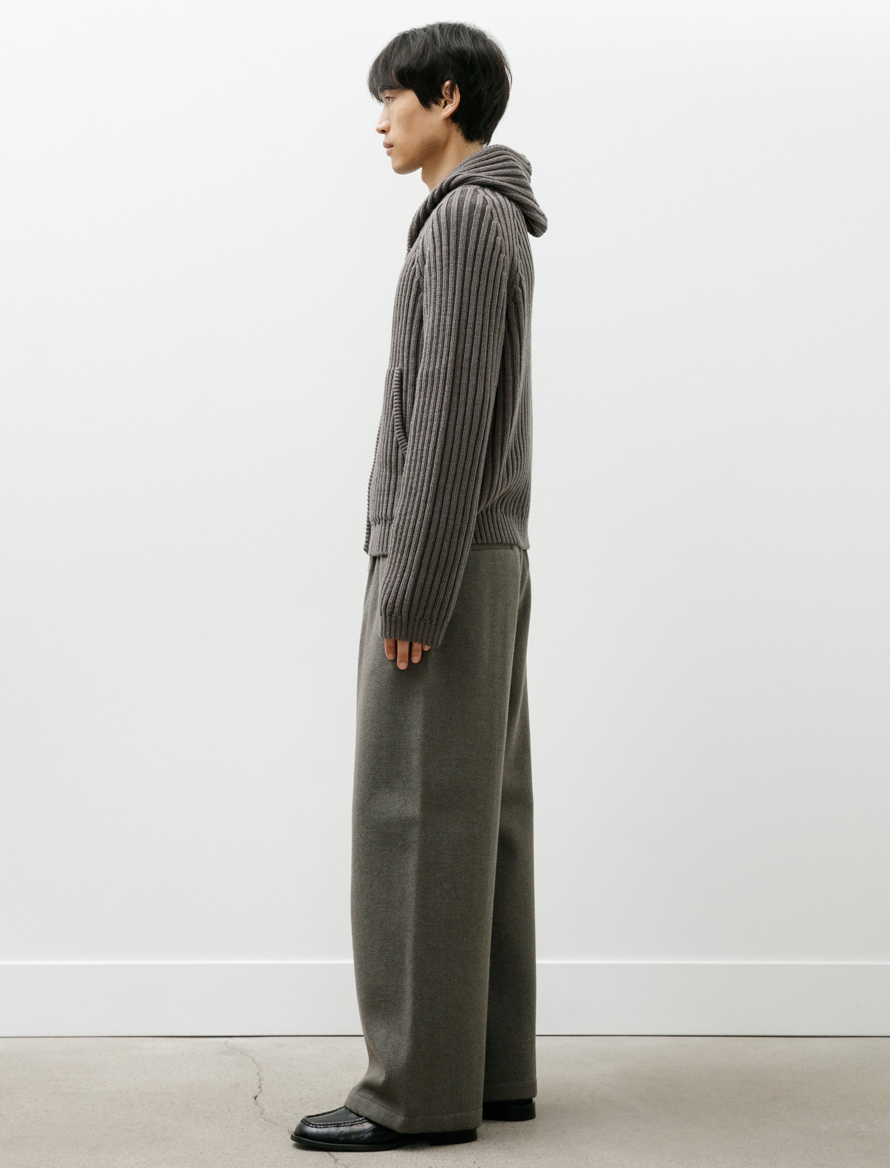 Our Legacy Level Hood Sage Stripe Dry Merino Wool