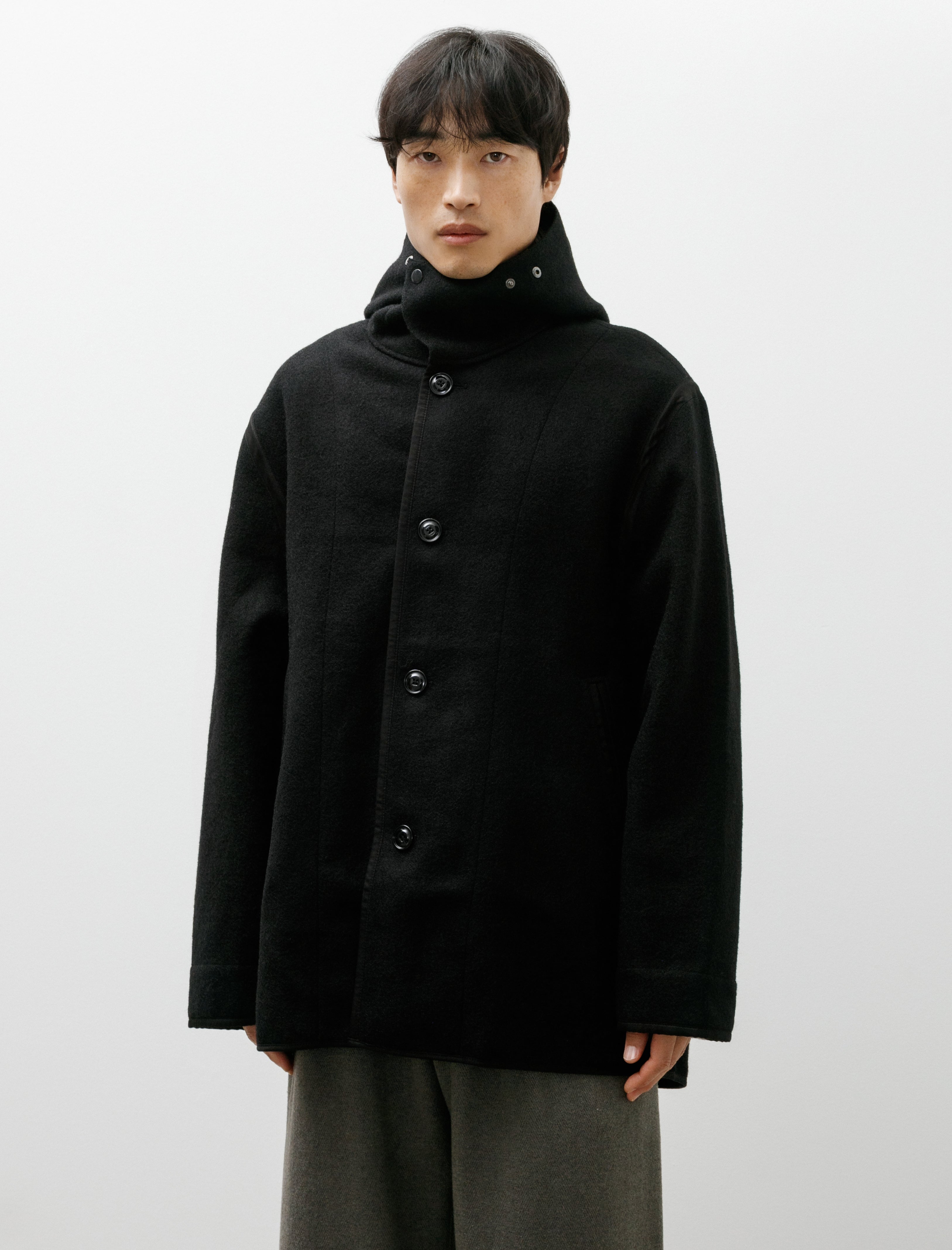 Our Legacy Liner Jacket Black Stamped Wool