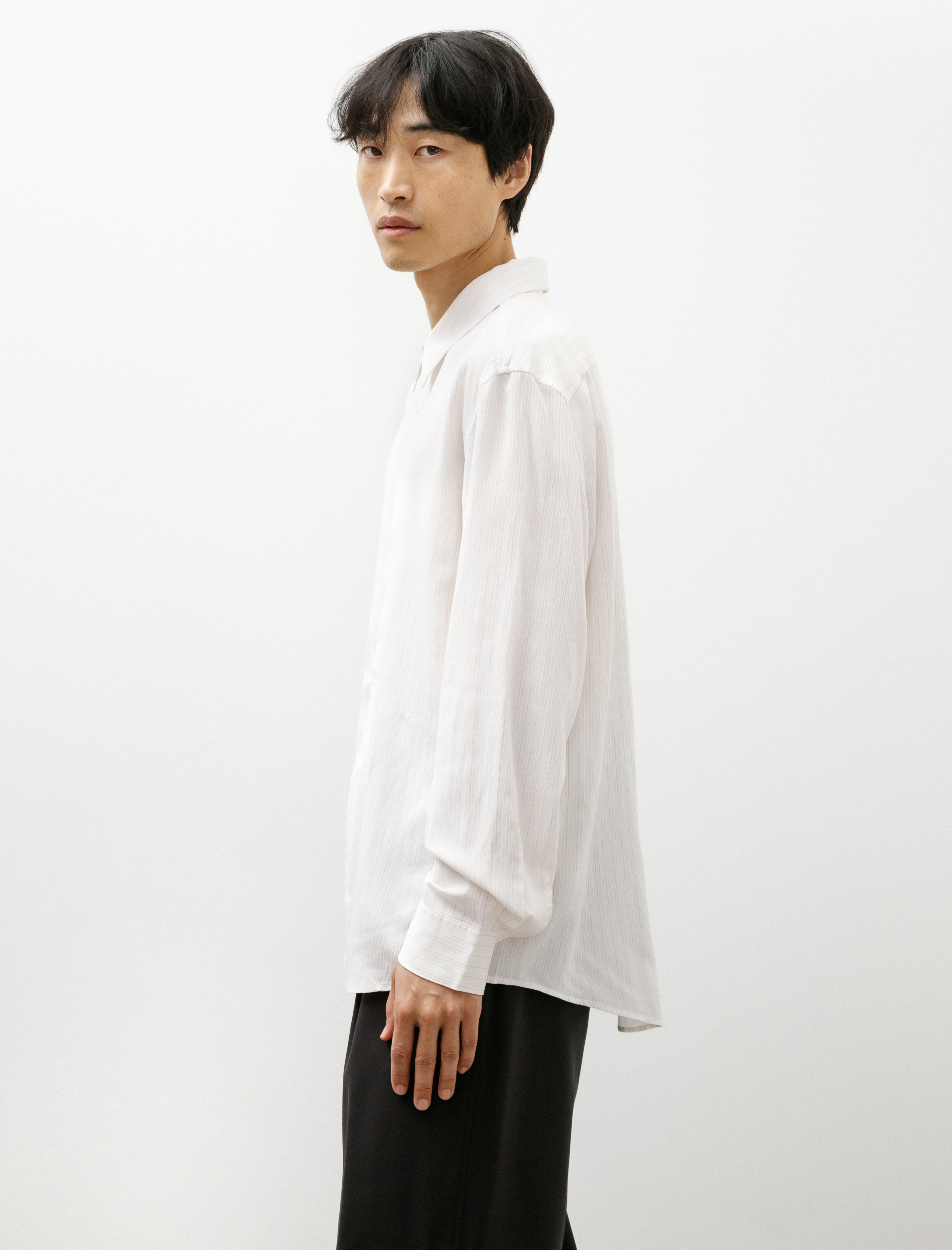 Our Legacy Beyond Shirt Cream Stripe Ceremony Viscose