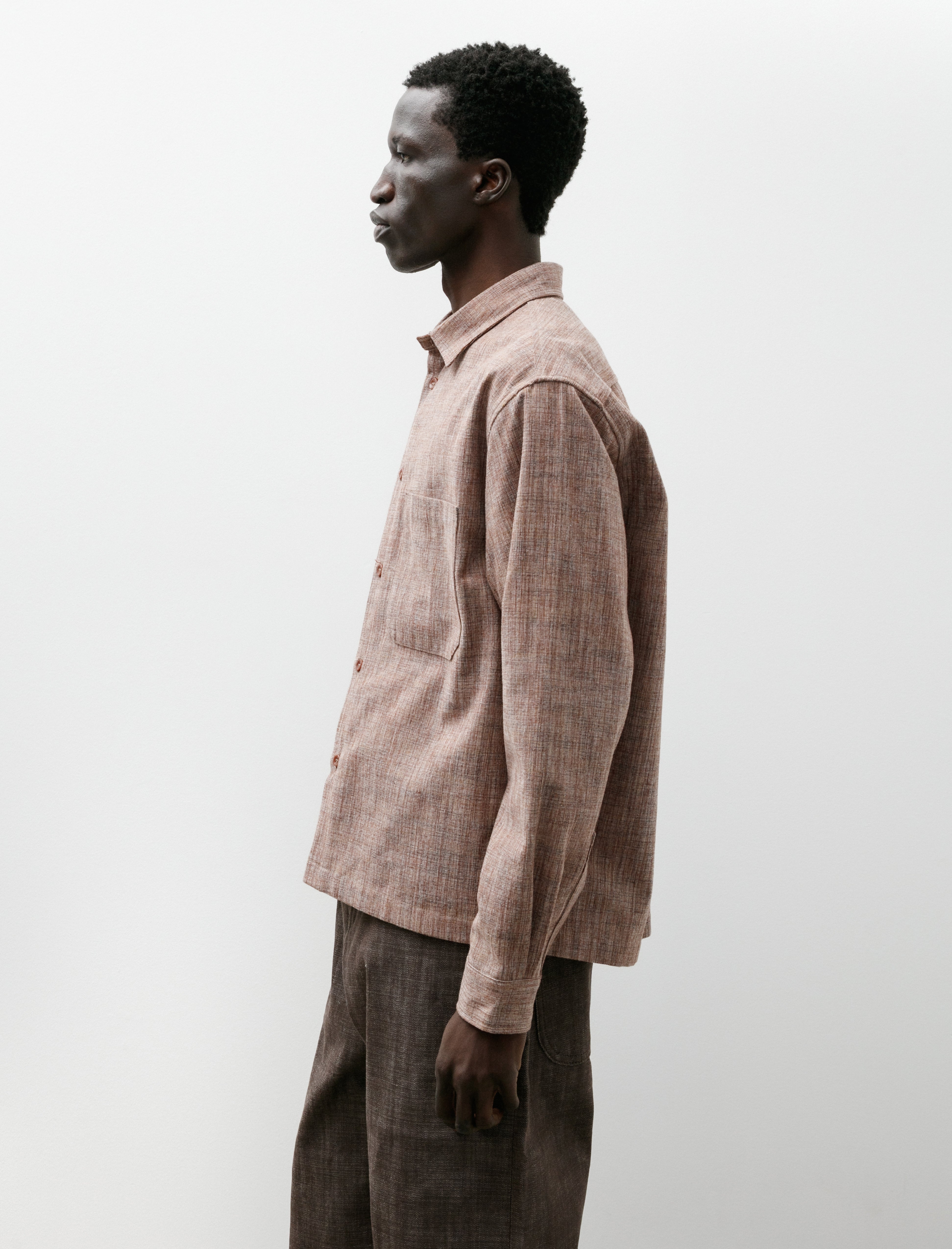 Alterior Ace Button Down Shirt Multi Colour Tweed