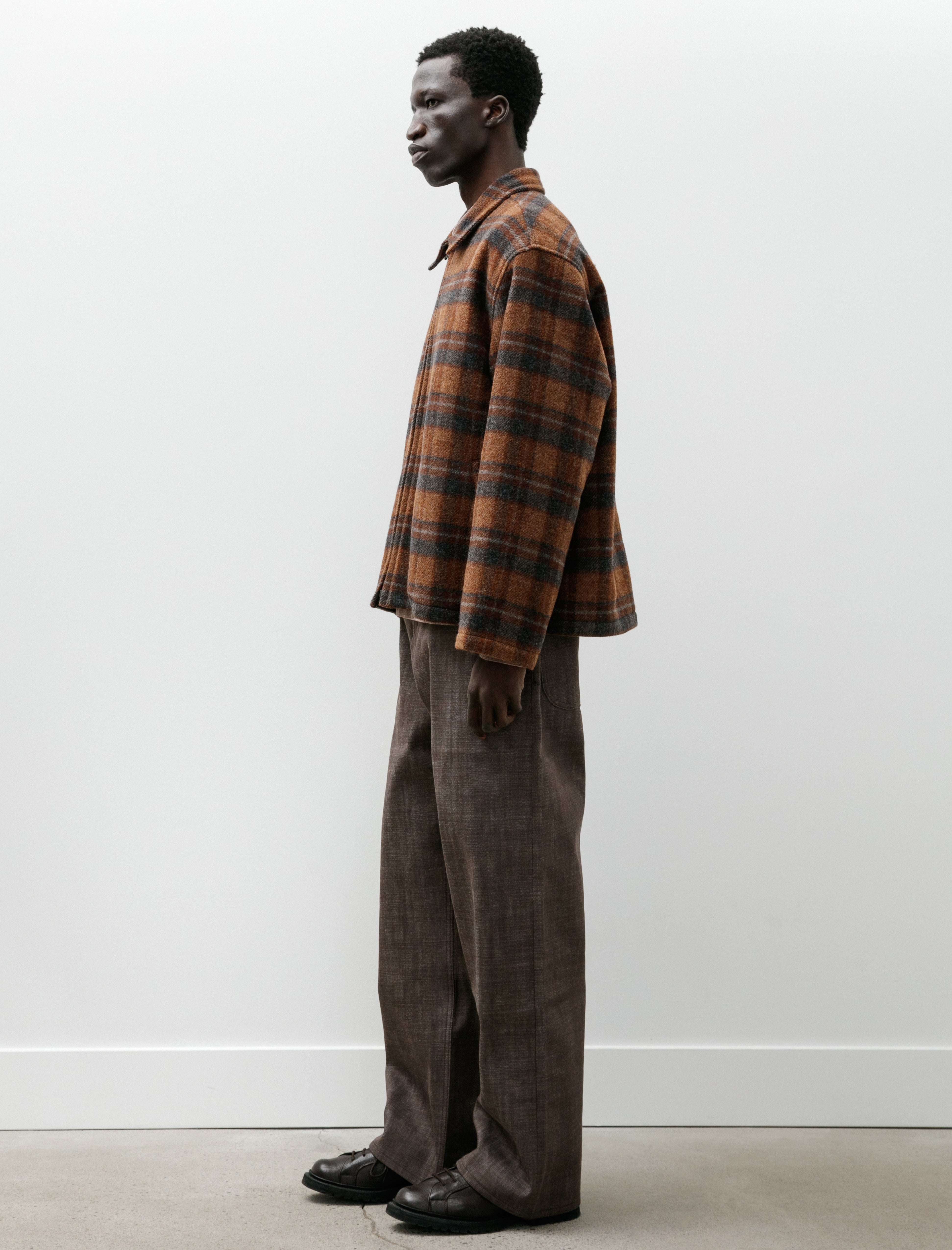 Alterior Wide Denim Selvedge Trouser Brown