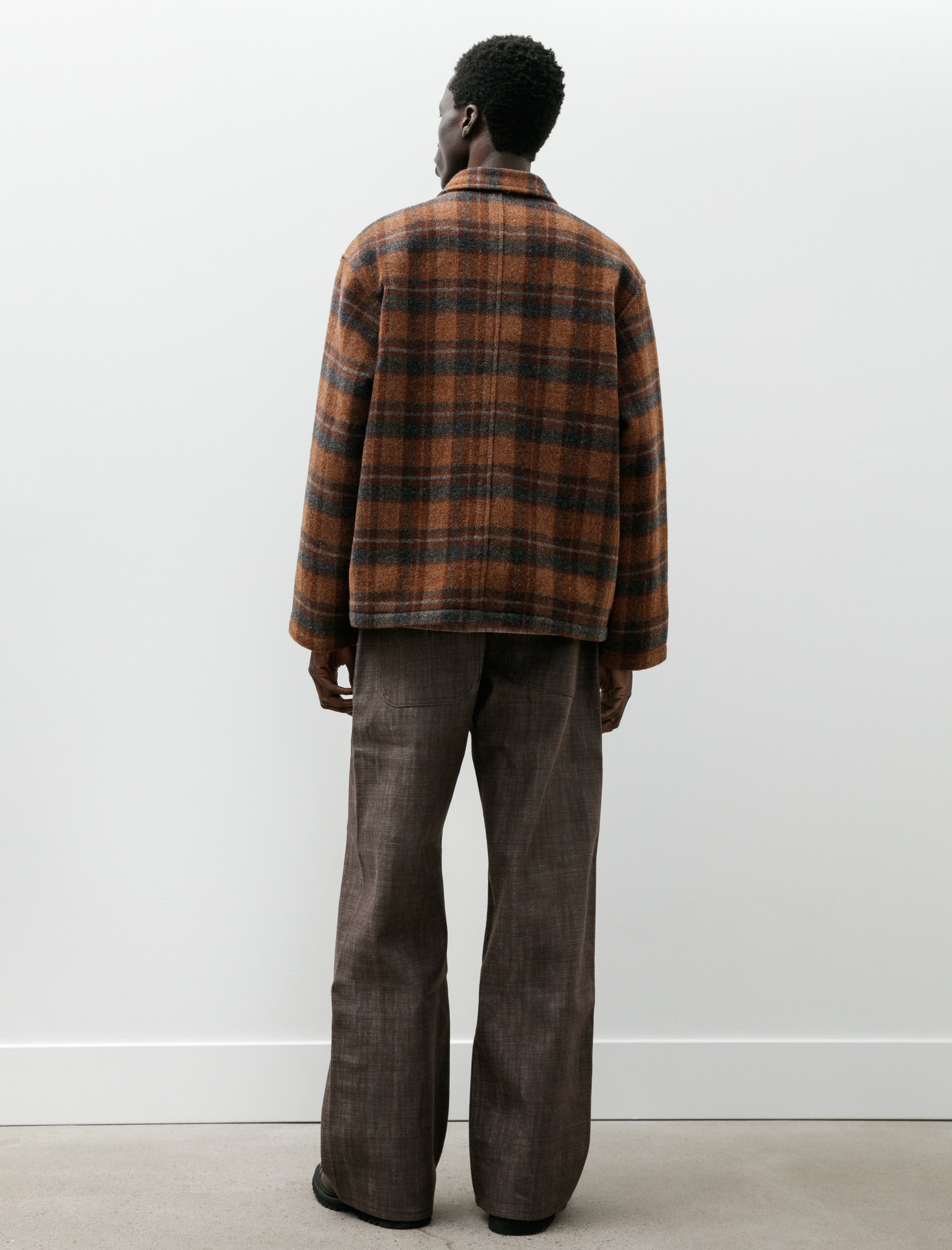 Alterior Wide Denim Selvedge Trouser Brown