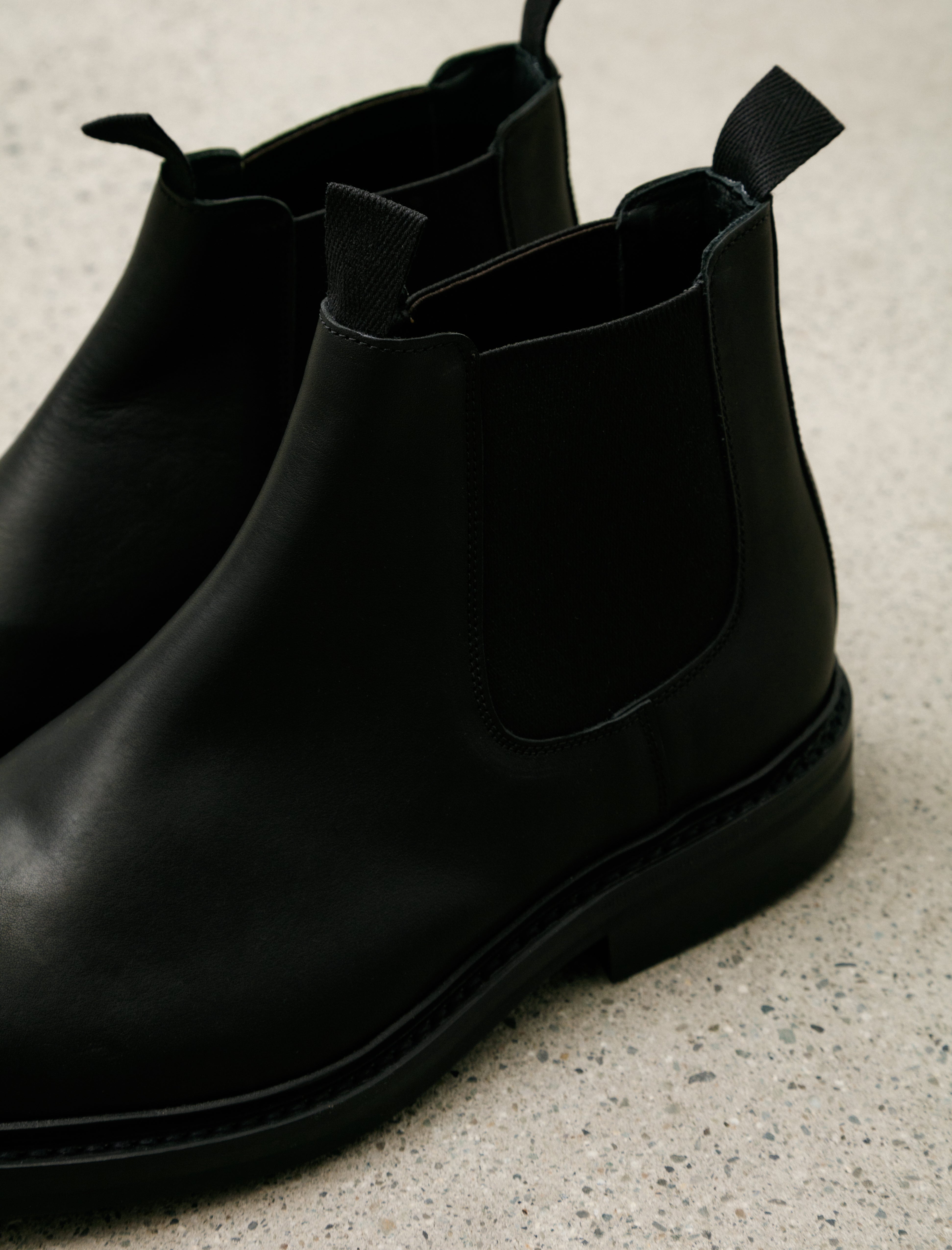 James Coward x Trickers Dealer Boot Black Pampus Leather Dainite