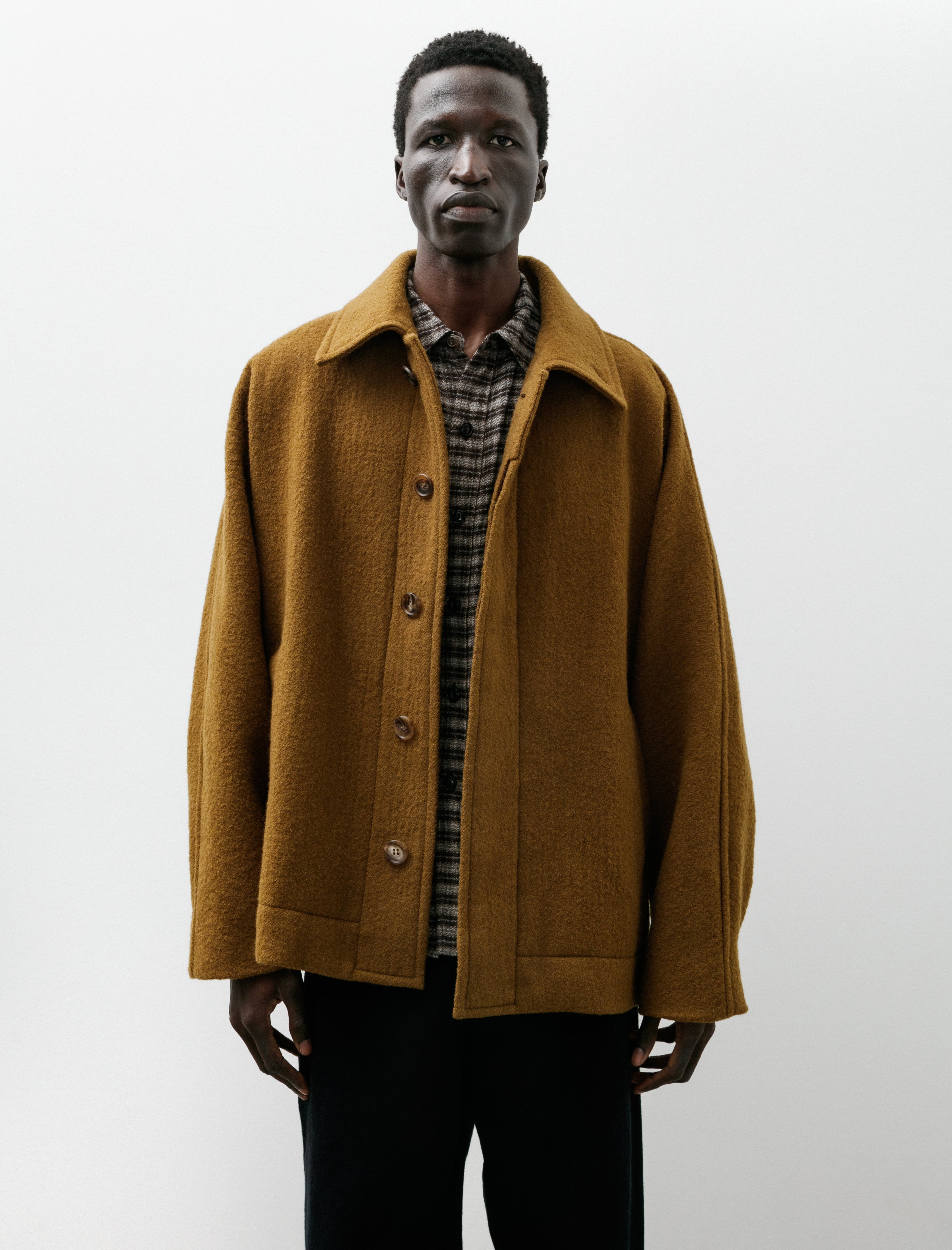 Issey Miyake Fuller Jacket Wool Dark Beige