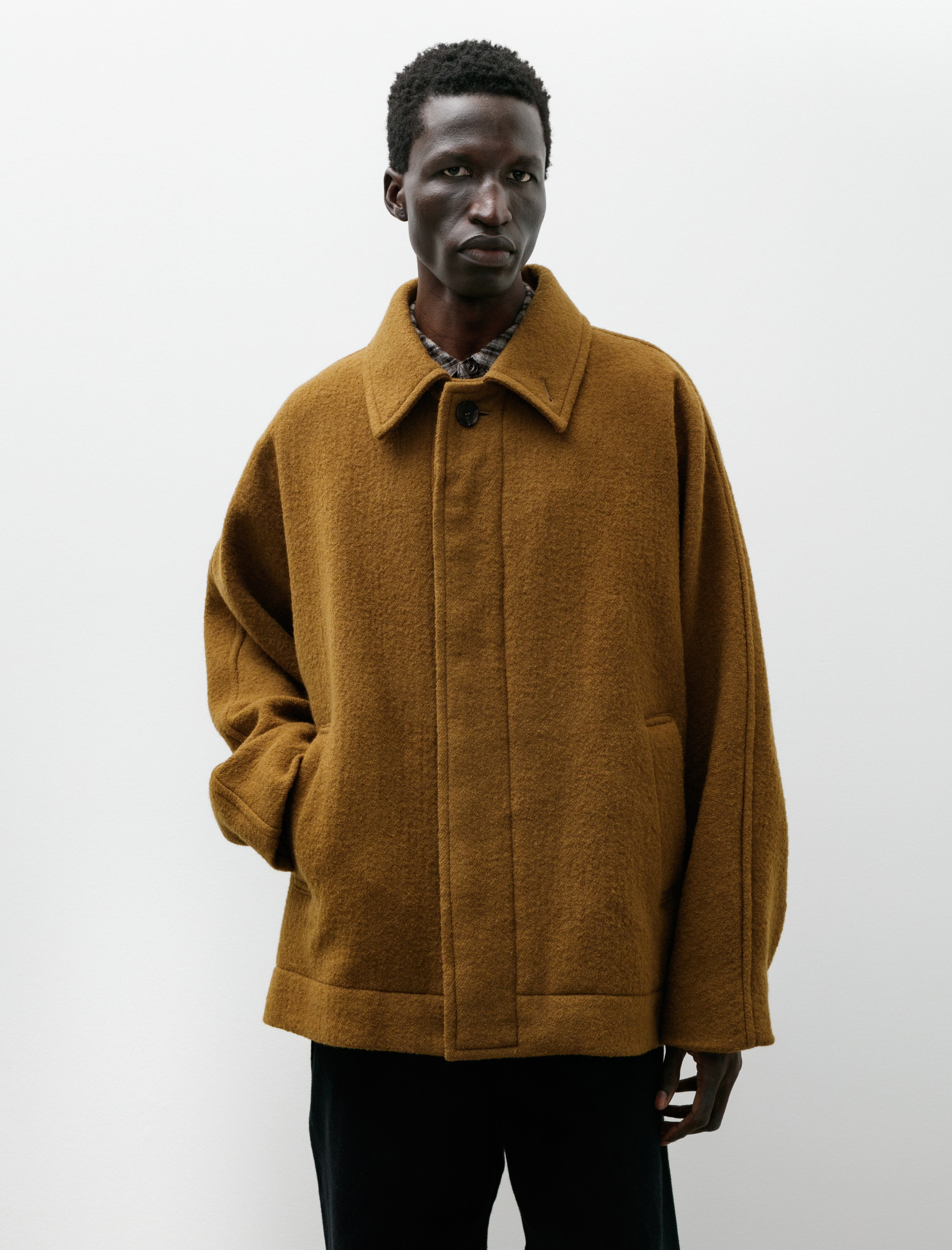 Issey Miyake Fuller Jacket Wool Dark Beige