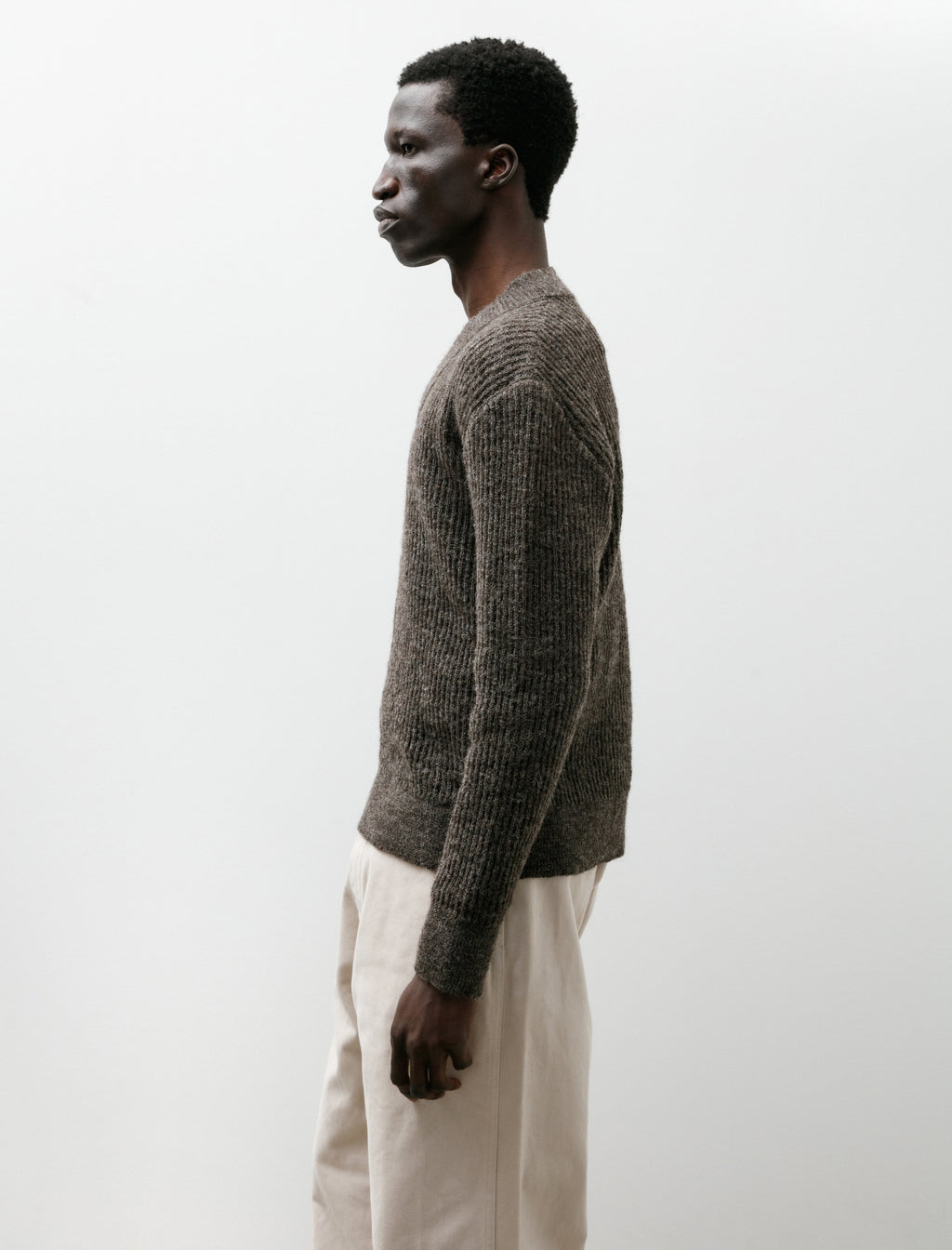L'AppartementTWINS FLORENCE】VNECK KNIT Cecile Tulkens Tucked Wide V-Neck Sweater Dark Brown – Neighbour