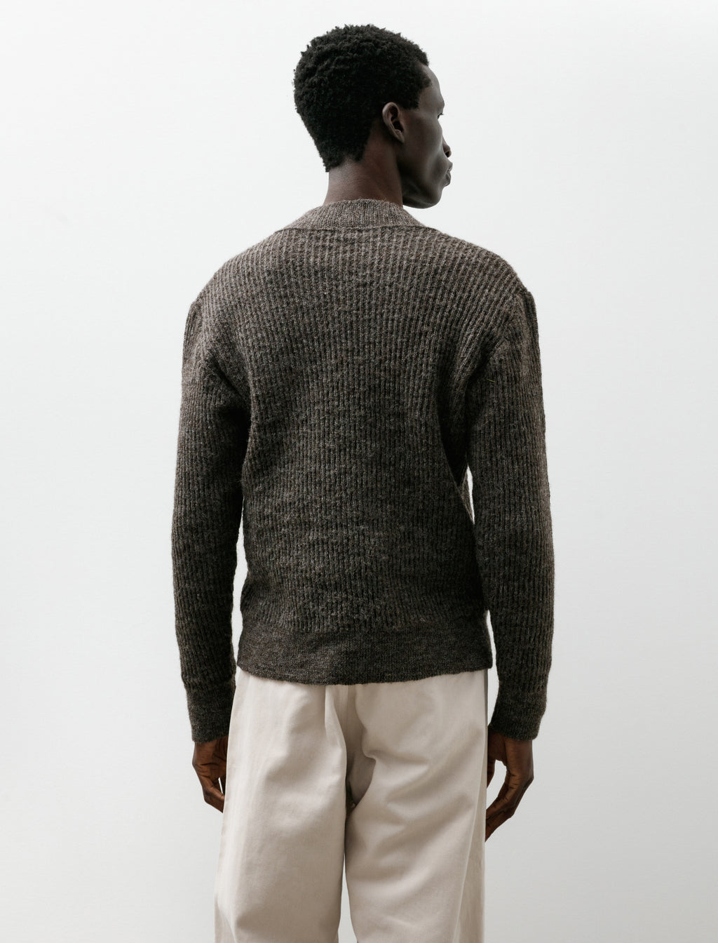 Cecile Tulkens Tucked Wide V-Neck Sweater Dark Brown – Neighbour