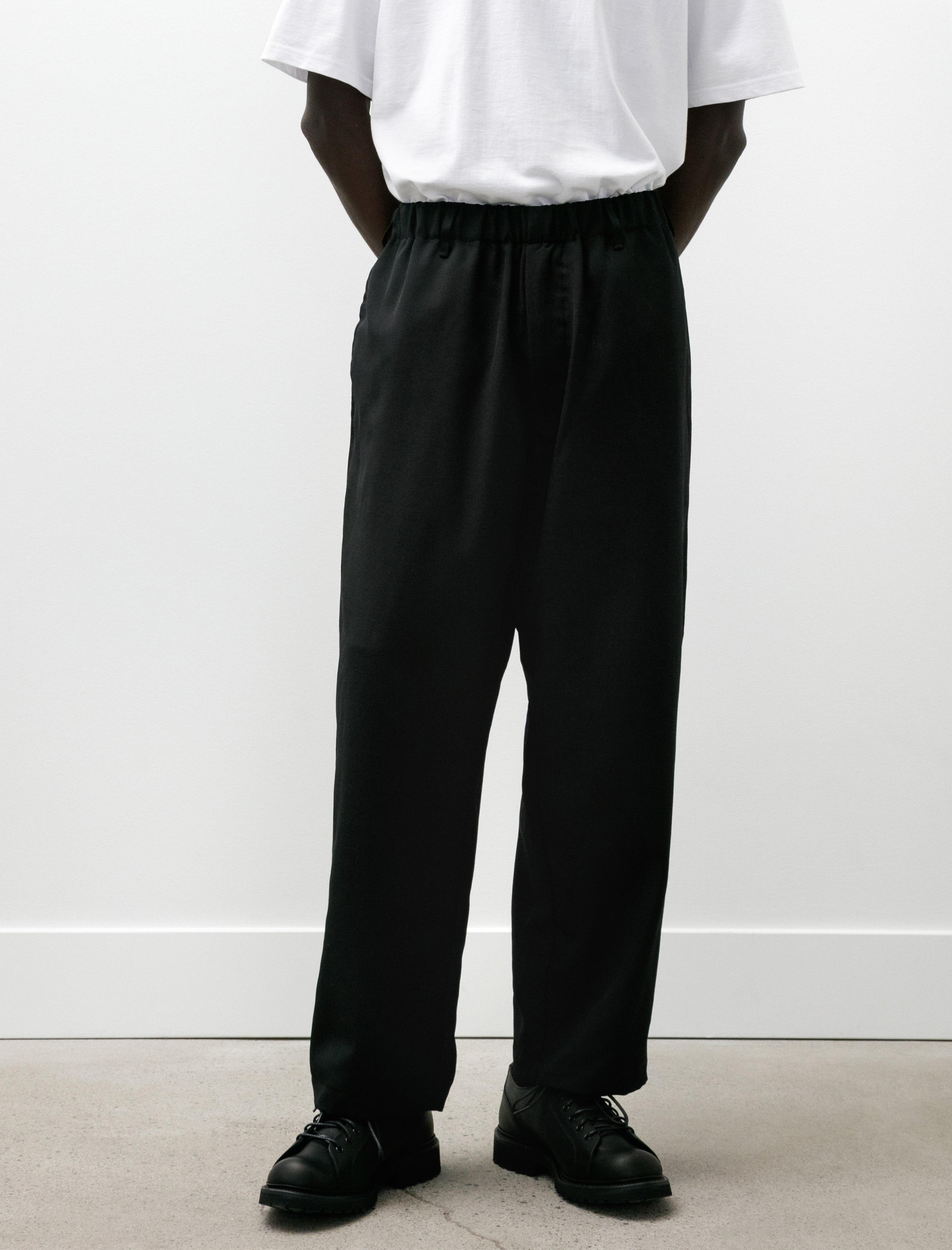 James Coward Carry On Pant Wool Gabardine Black