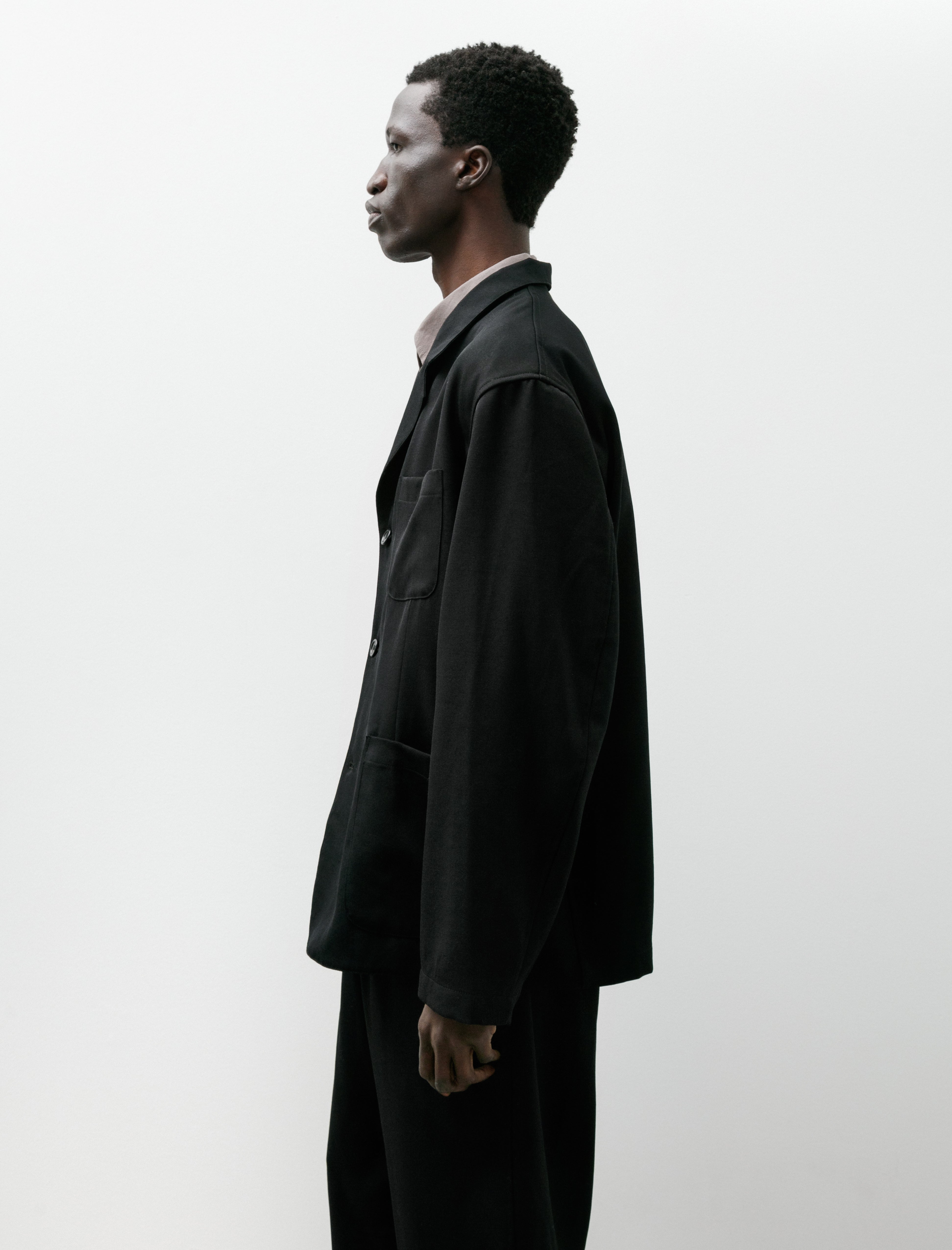 James Coward Carry On Jacket Wool Gabardine Black