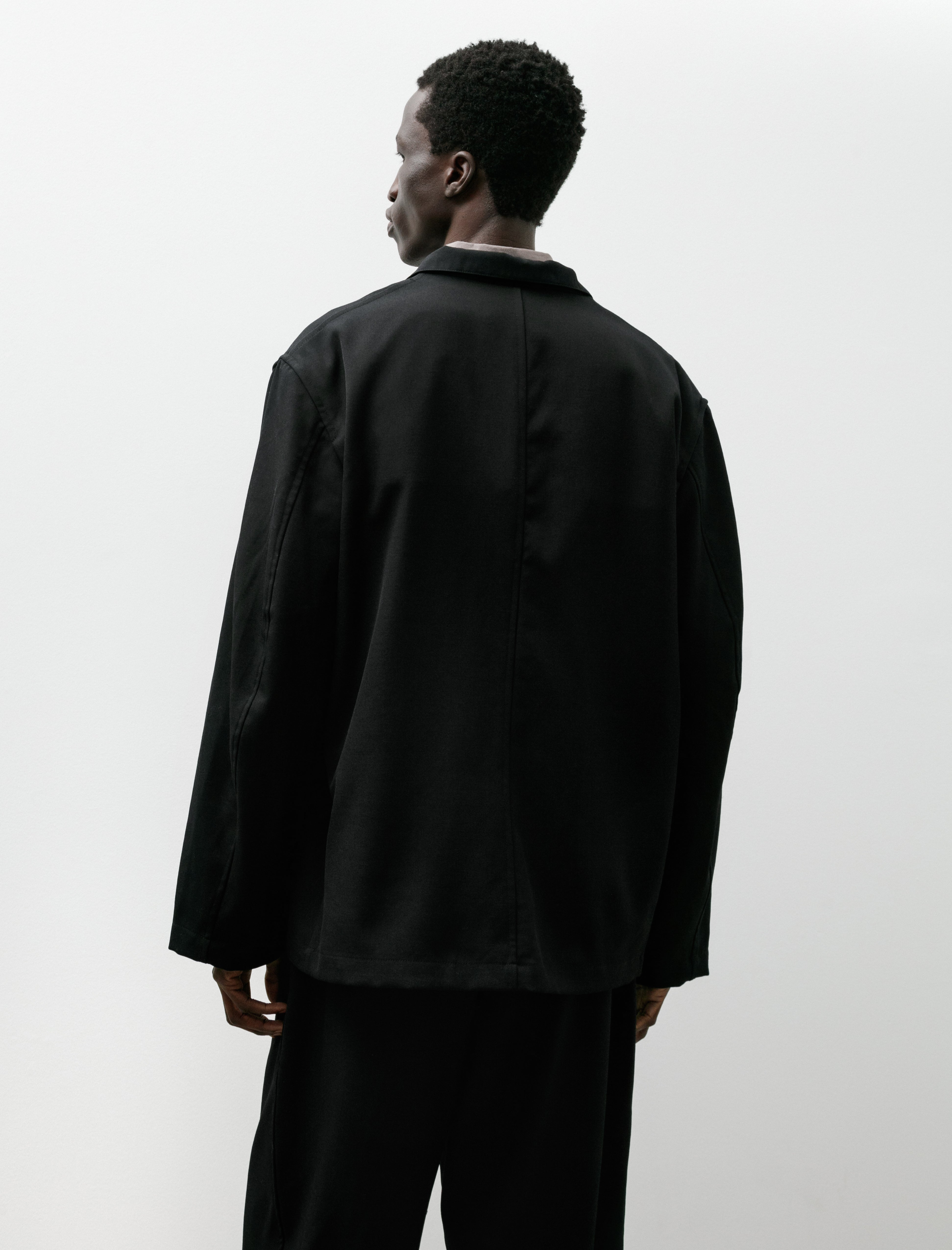 James Coward Carry On Jacket Wool Gabardine Black