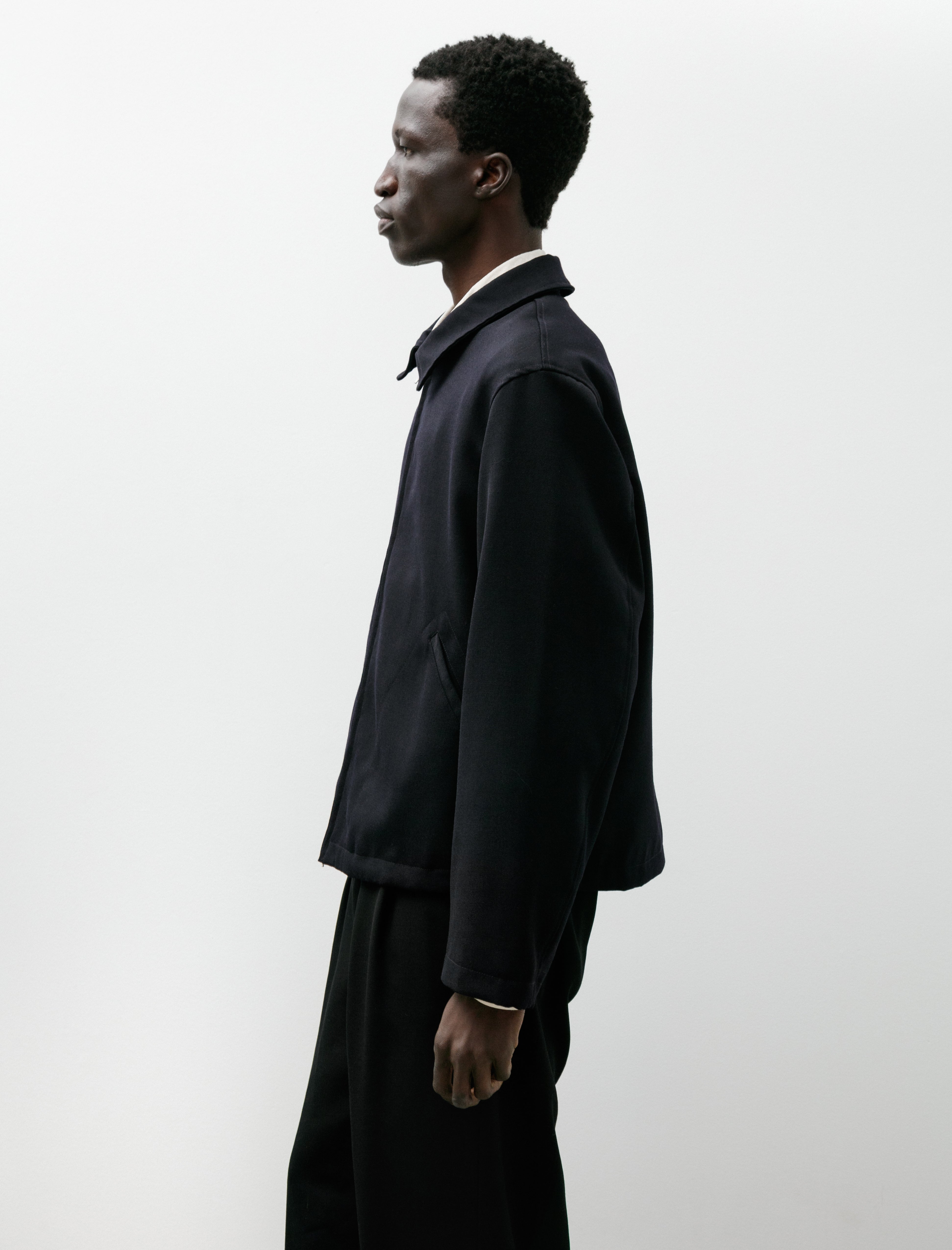 James Coward Site Jacket Wool Gabardine Dark Navy