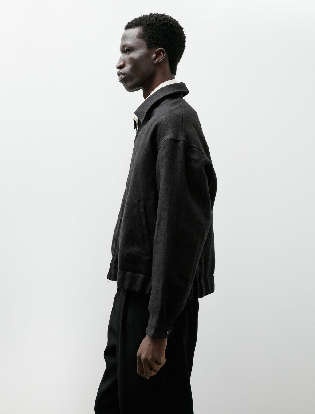 James Coward Machine Jacket Belgian Linen Black – Neighbour