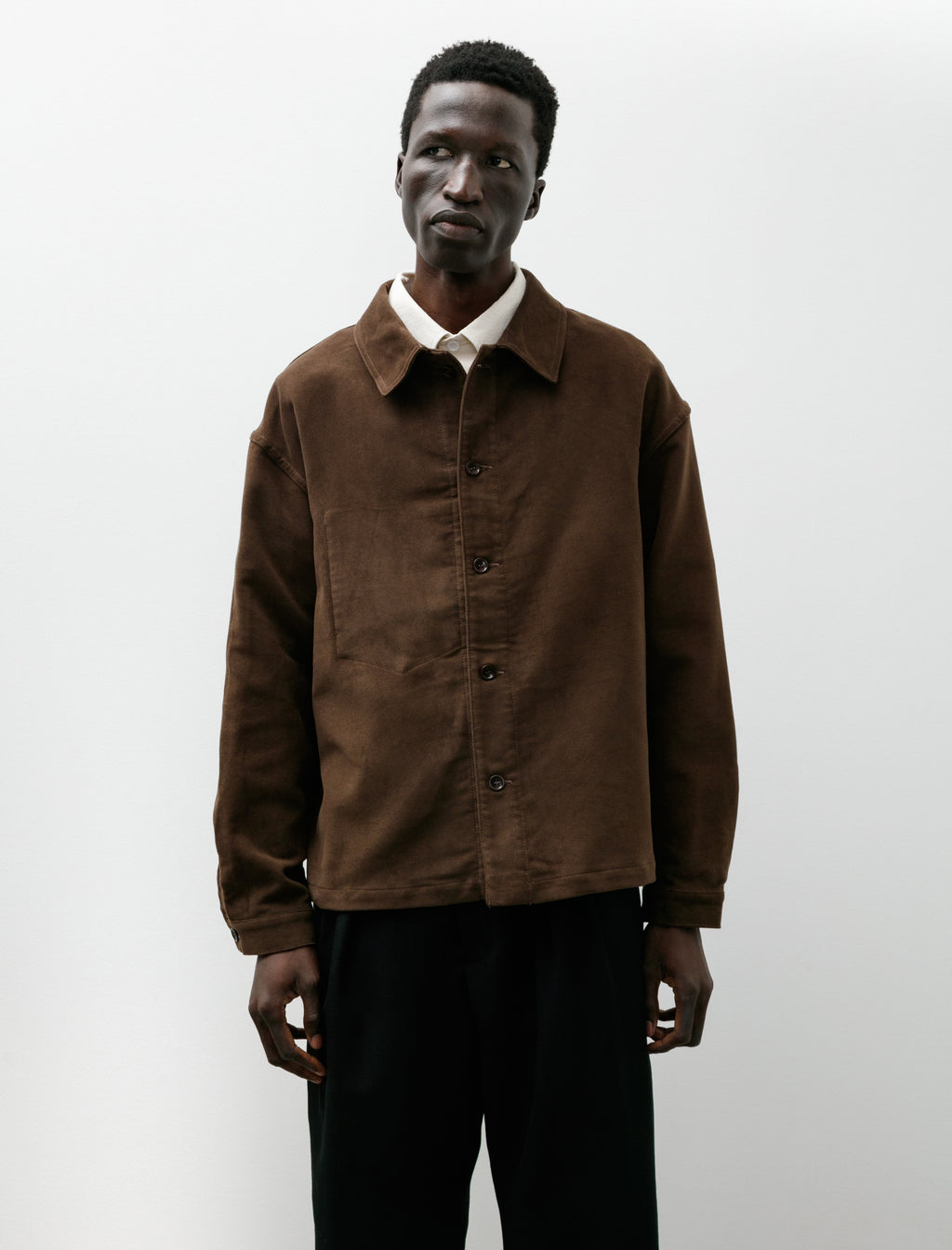 James Coward Signal Shirt Cotton Moleskin Dark Brown – Neighbour