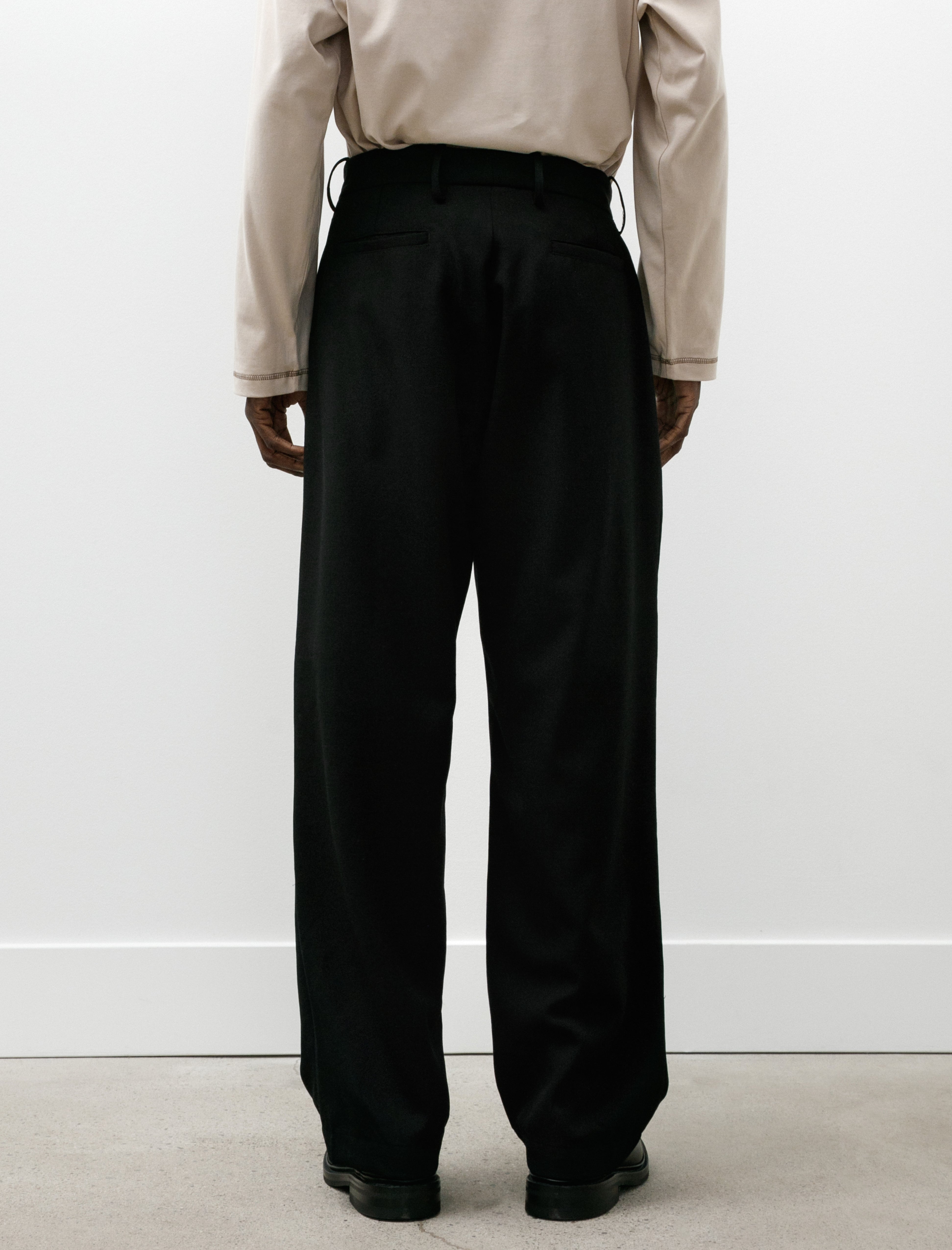 James Coward Mercado Trouser Wool Gabardine Black