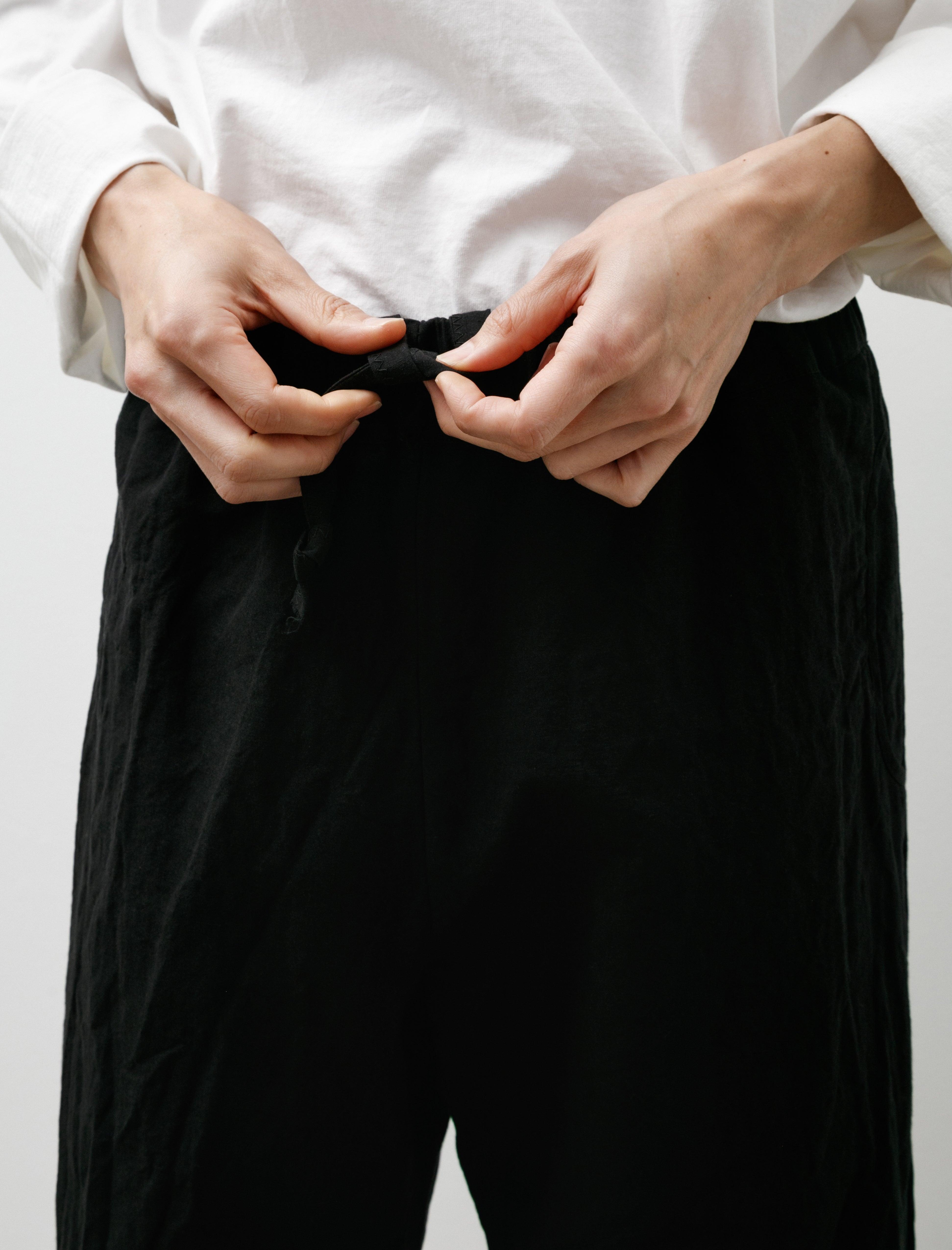 MAN-TLE R20 Pants-5 Solid Pants Black Linen