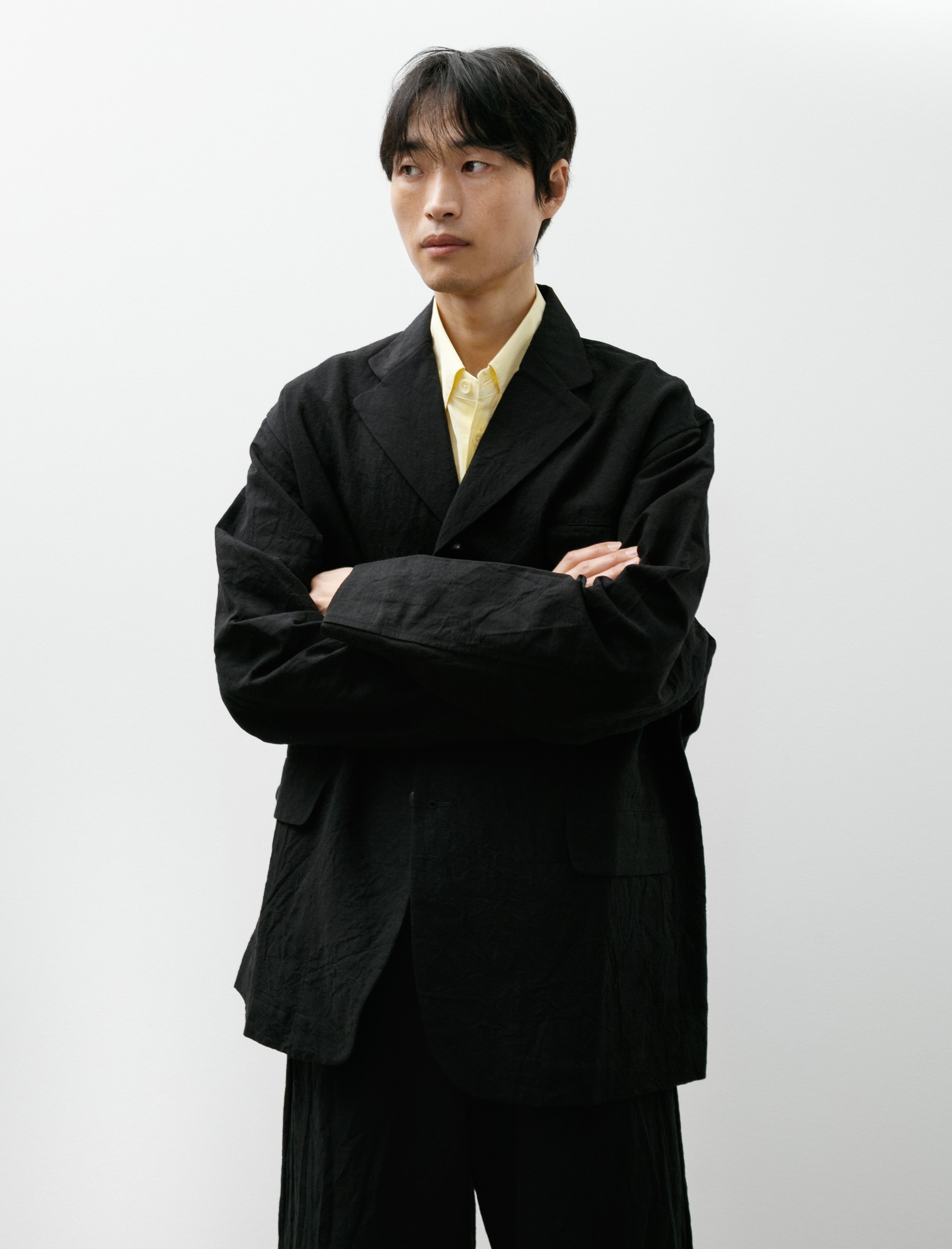 MAN-TLE R20 Y-4 Big Blazer Black Linen