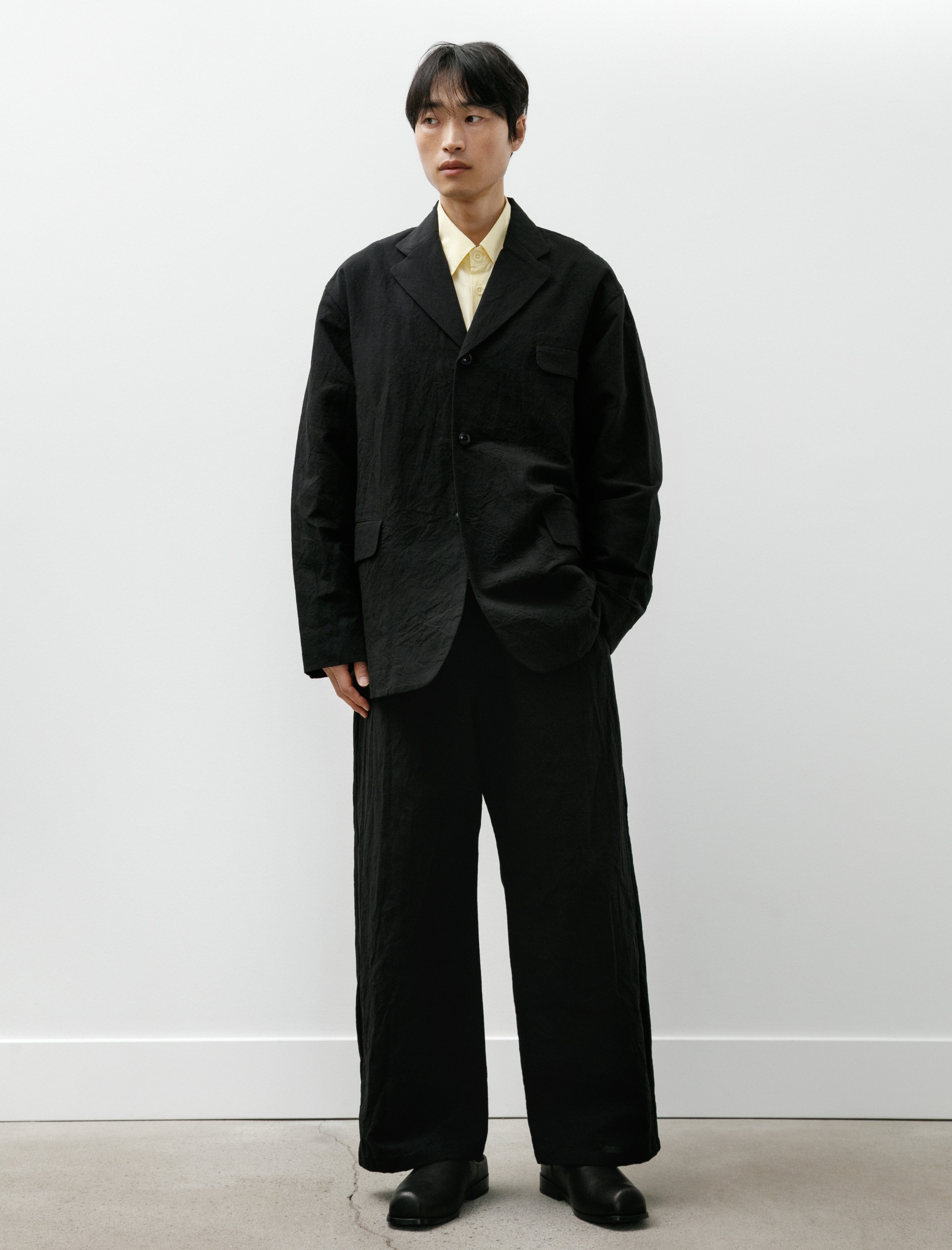 MAN-TLE R20 Y-4 Big Blazer Black Linen