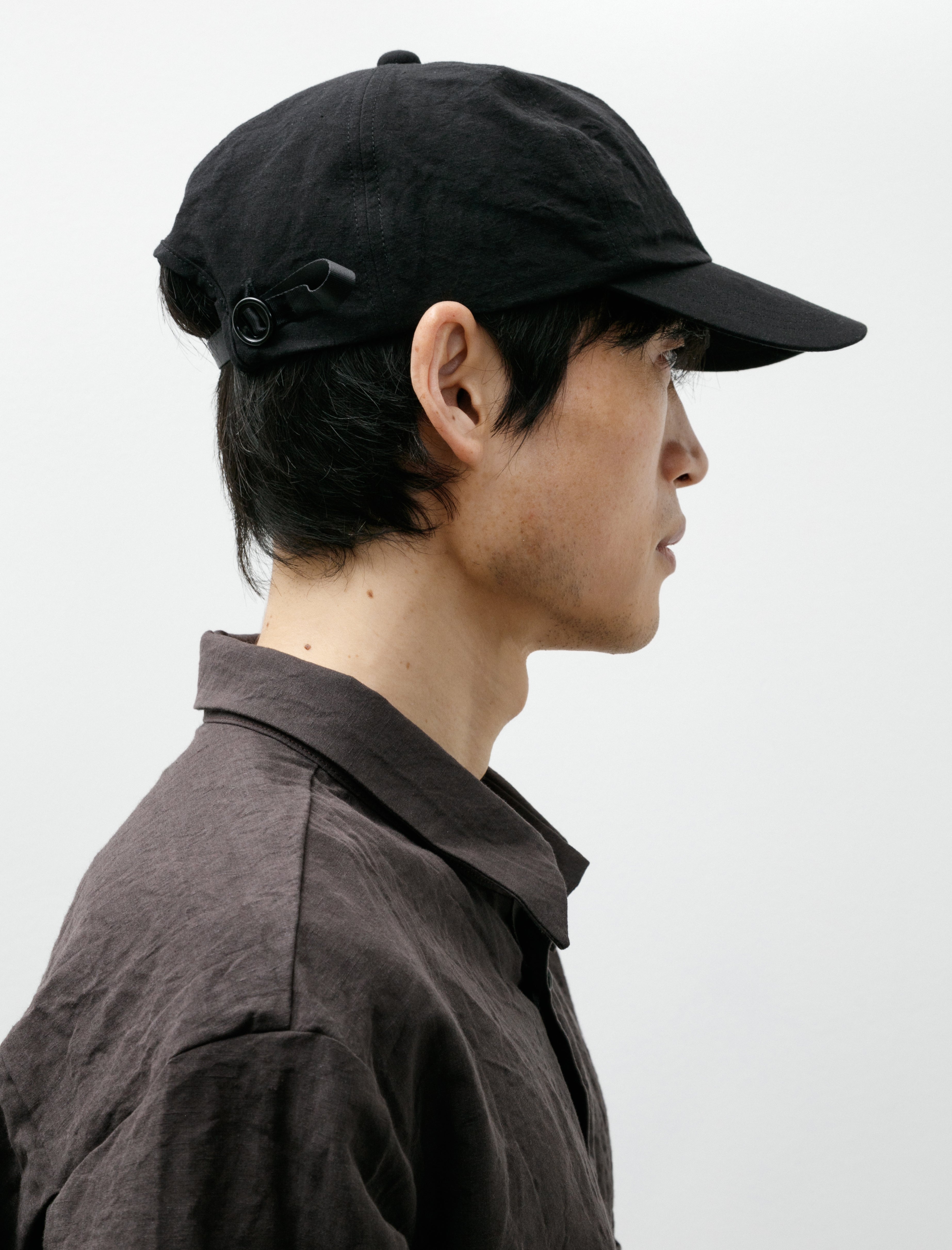 R20 Cap-3 Deep Cap Black Linen