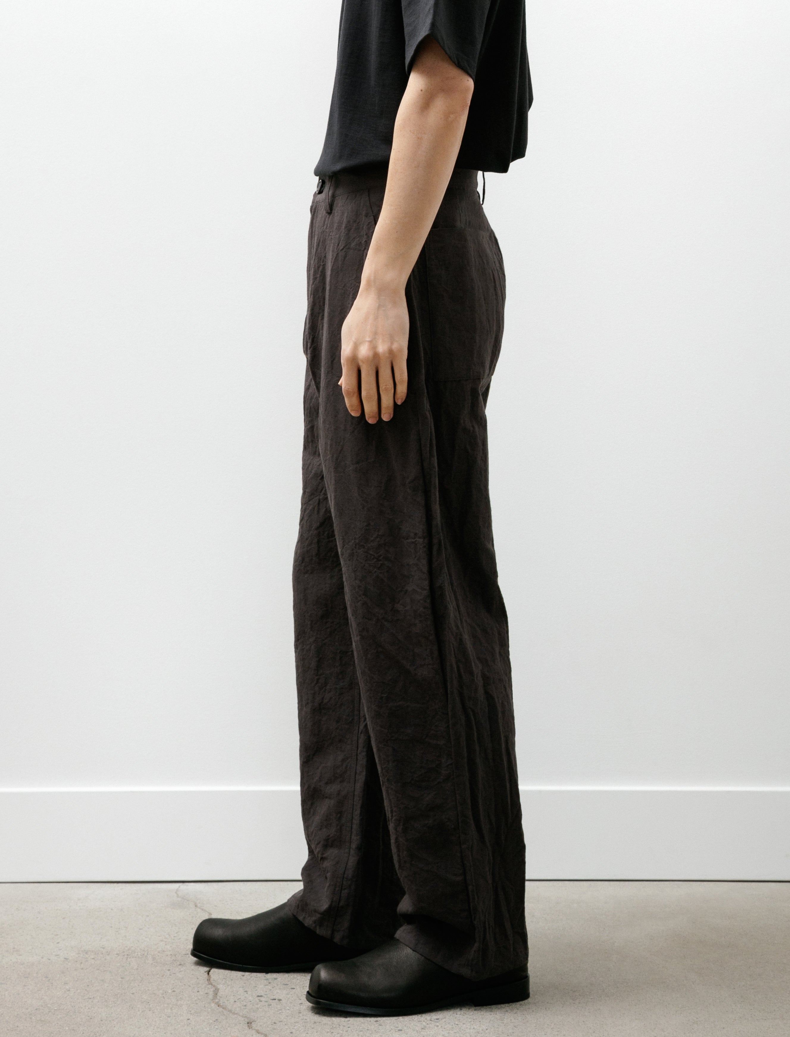 MAN-TLE R20 Pants-4 Wide Pants Earth Linen