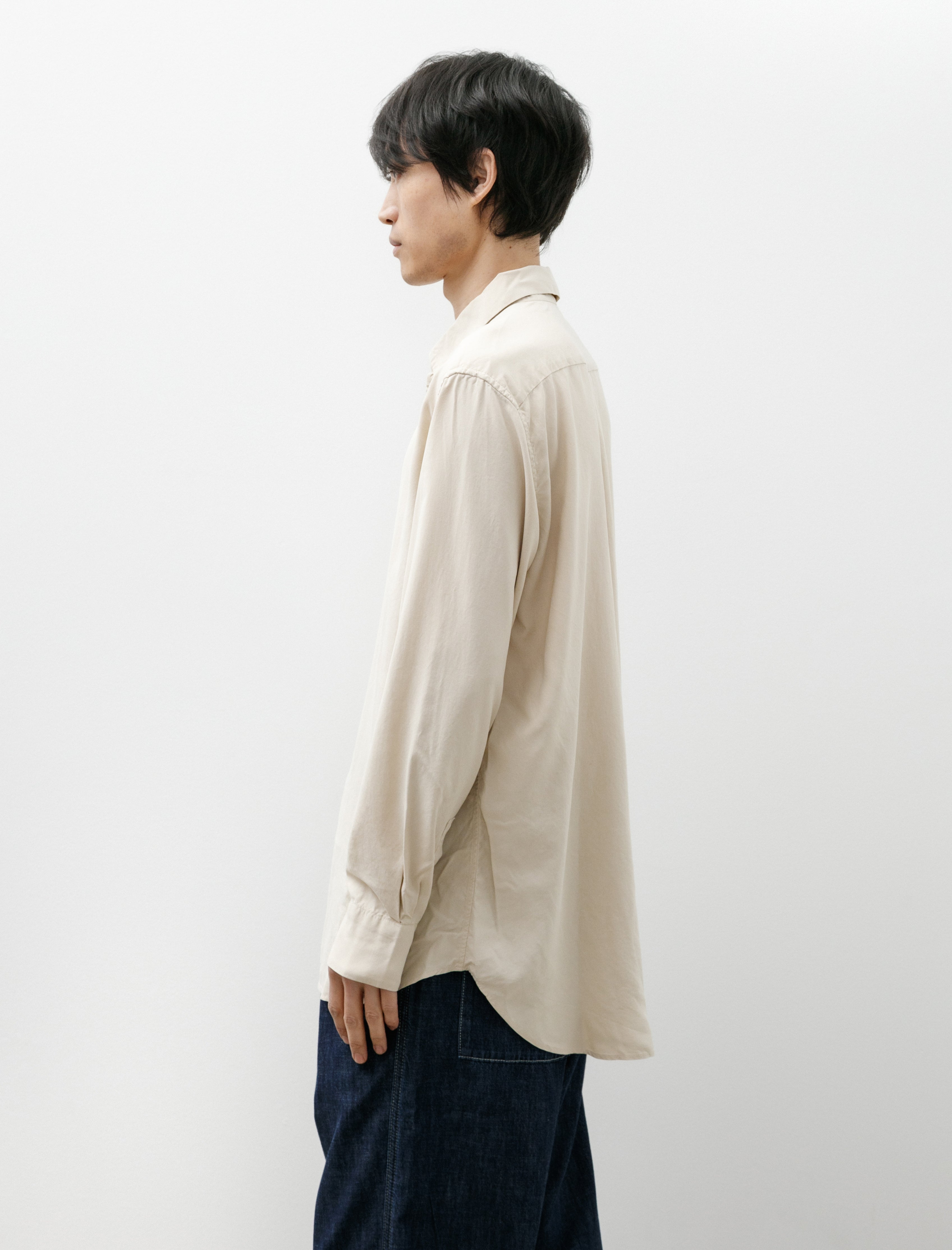 Casey Casey Big Raccourcie Shirt Spun Silk Beige