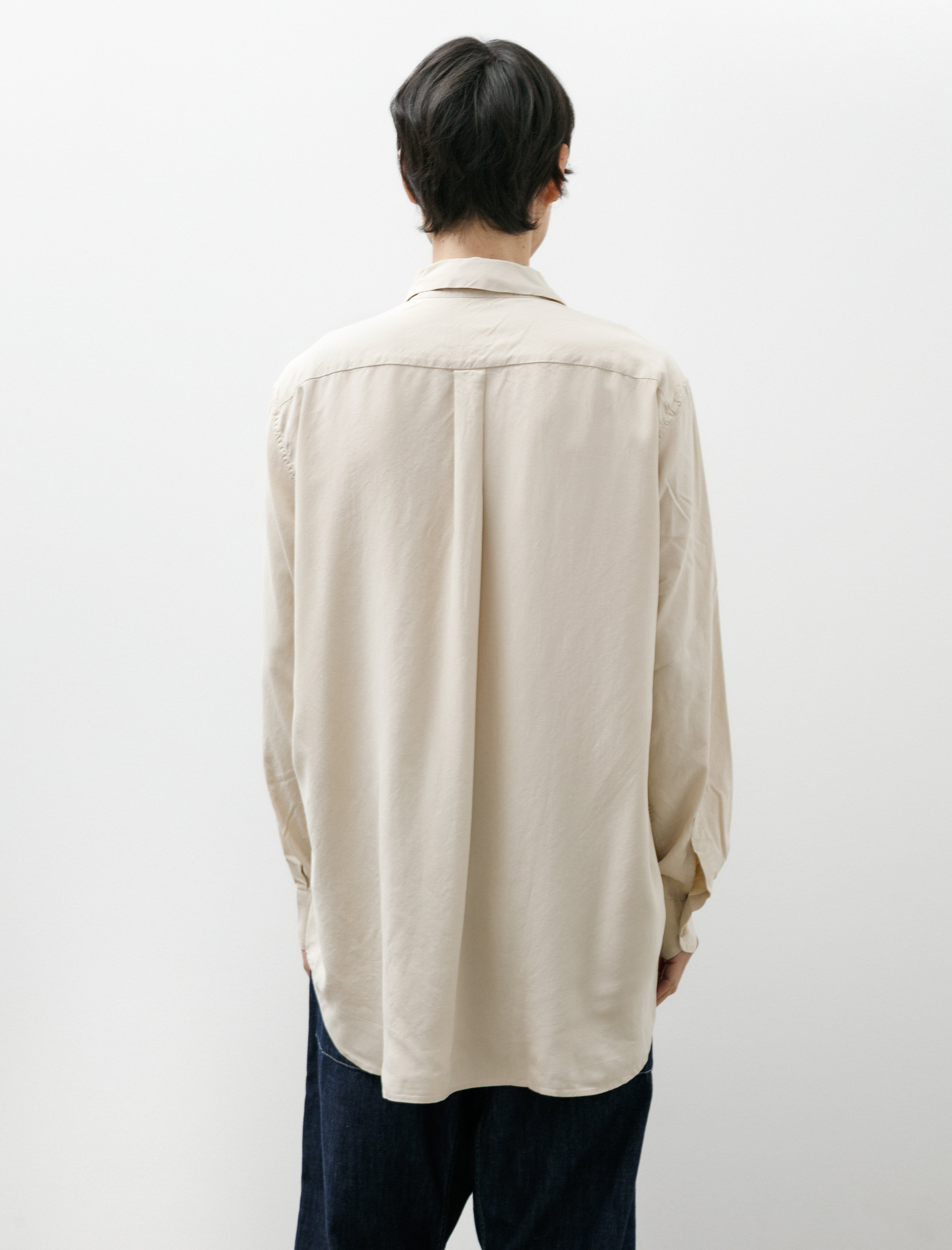 Casey Casey Big Raccourcie Shirt Spun Silk Beige