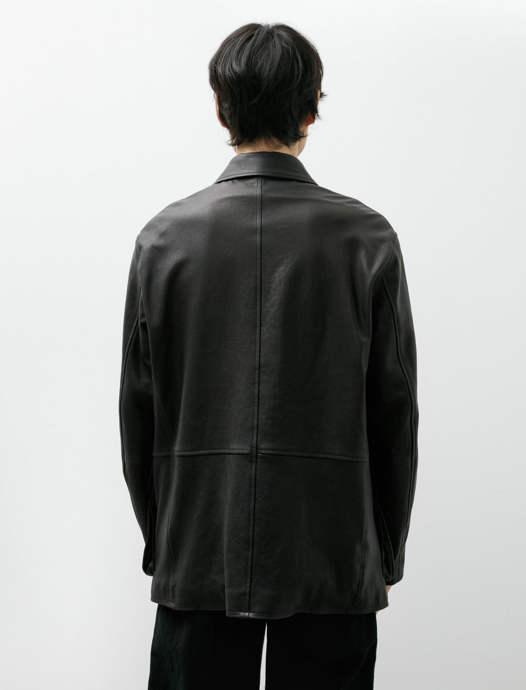 【デュオ】TEXTURED LAMB LEATHER BLOUSON 4 Auralee Textured Lamb Leather Blouson Black – Neighbour