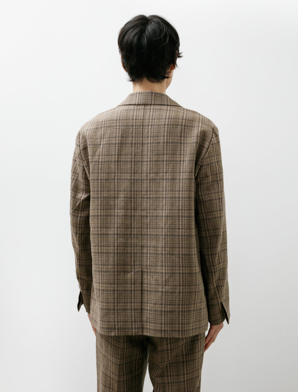 Auralee Silk Linen Nep Jacket Dark Brown Check – Neighbour
