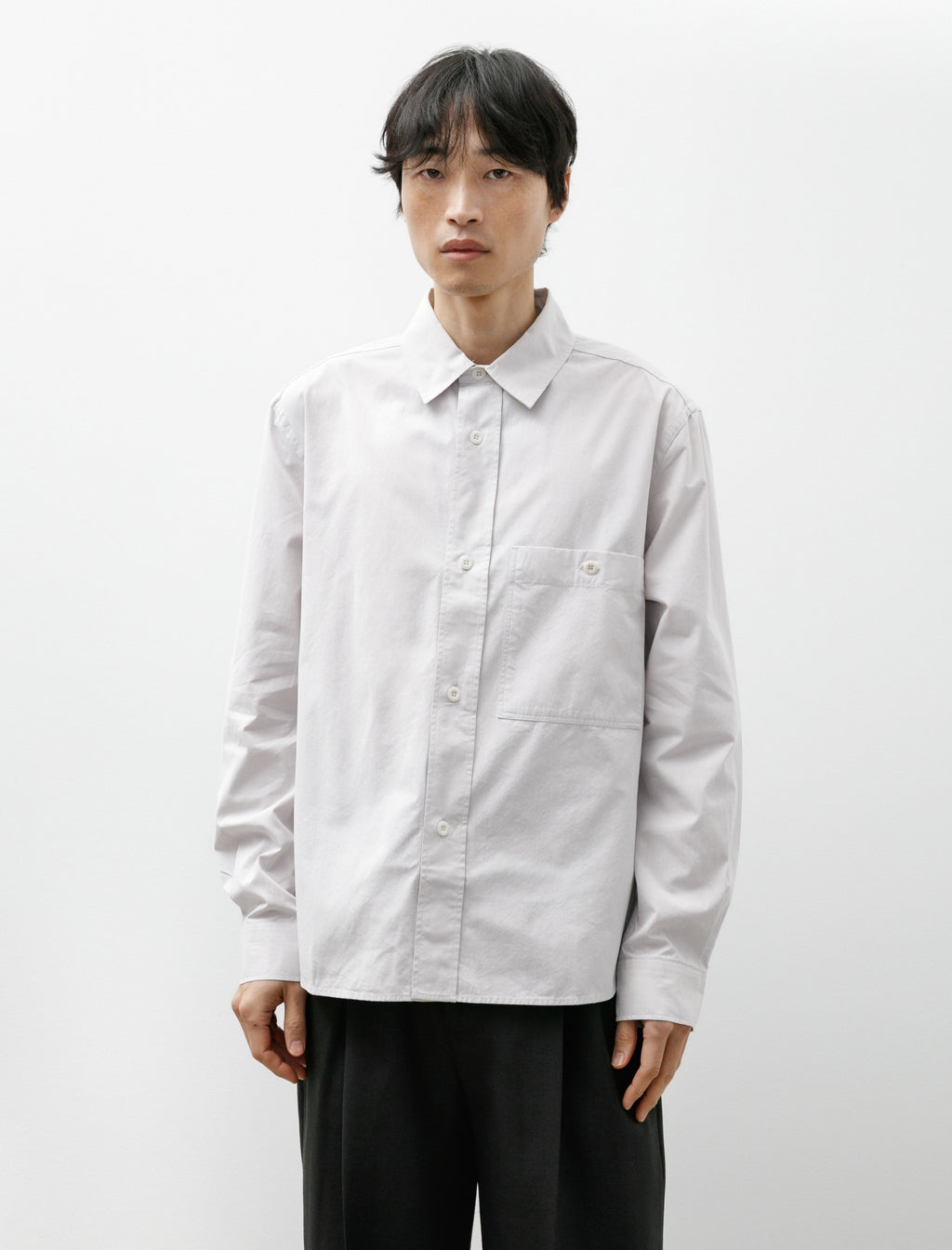 専用MARGARET HOWELL プルオーバー ホワイト 白 シャツ MHL. Margaret Howell MHL Overall Shirt Plainweave Cotton Canvas Pebble