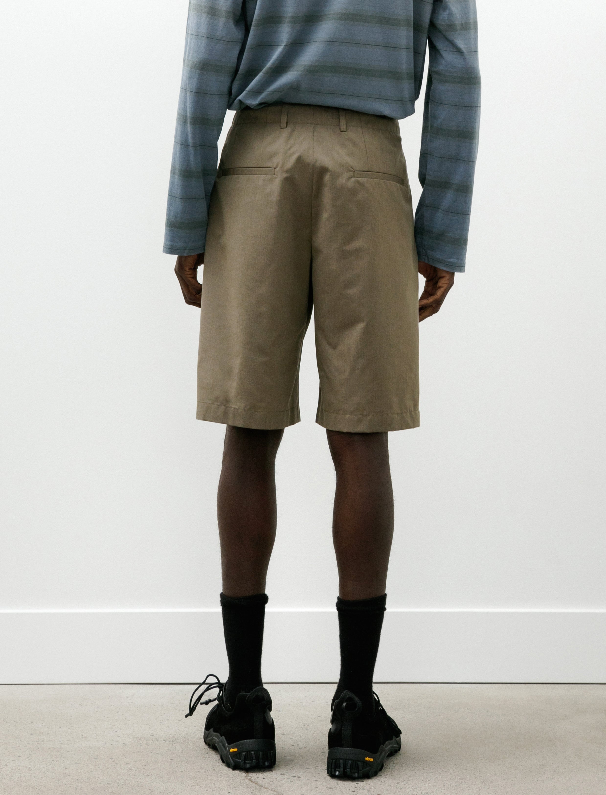 Our Legacy Ponte Shorts Dry Leaf Balance Woolcot